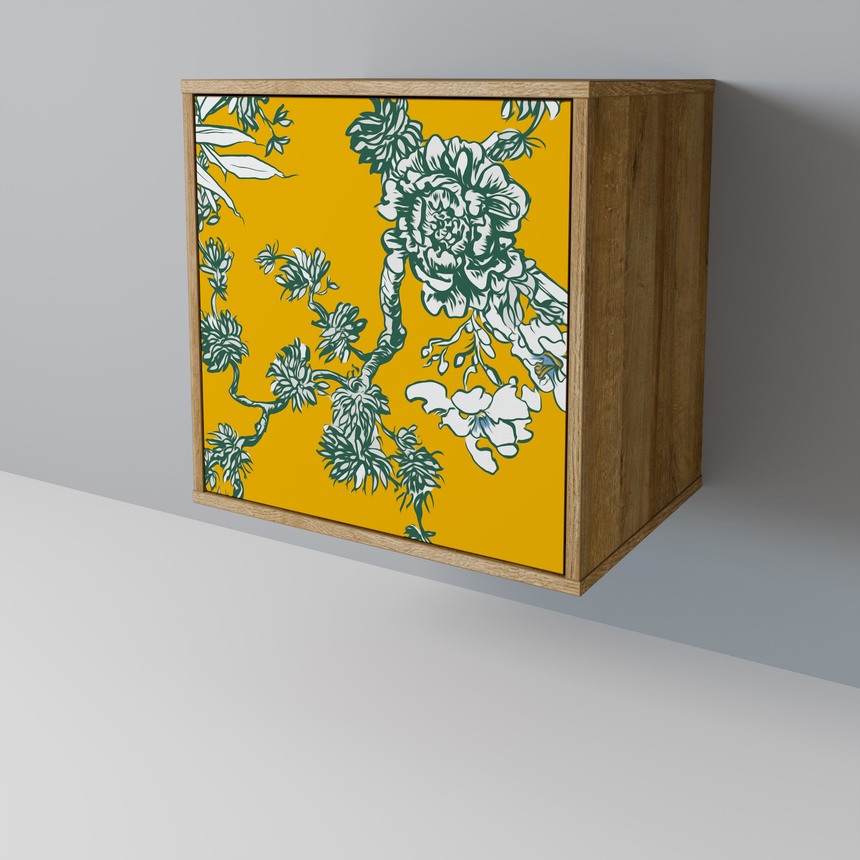 YELLOW CHINOISERIE 1-Door Sideboard
