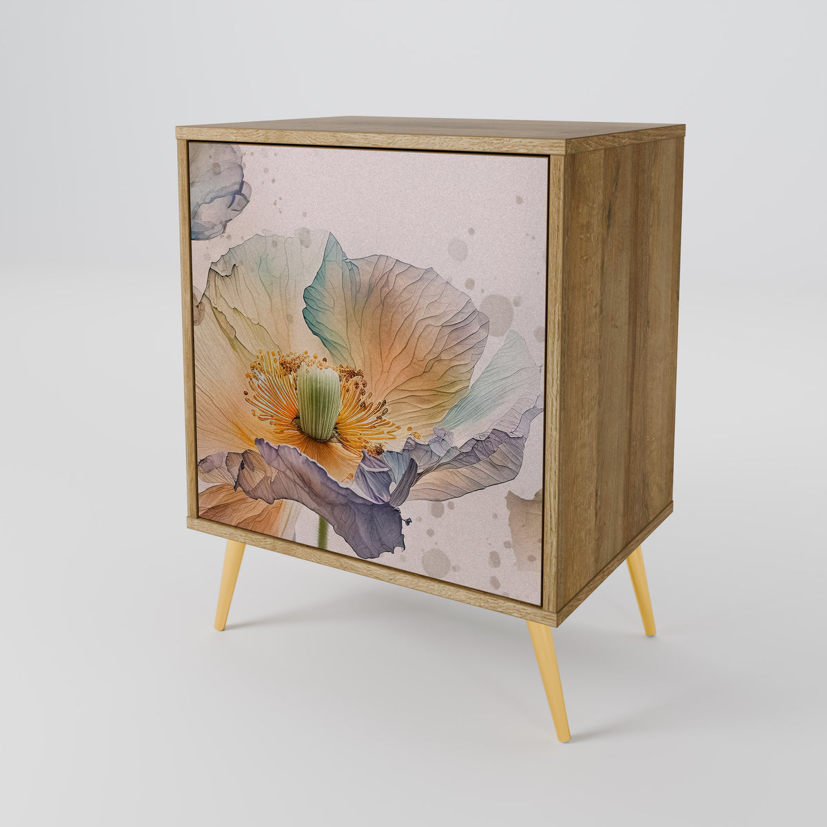 SOFTEN POPPY 1-Door Sideboard
