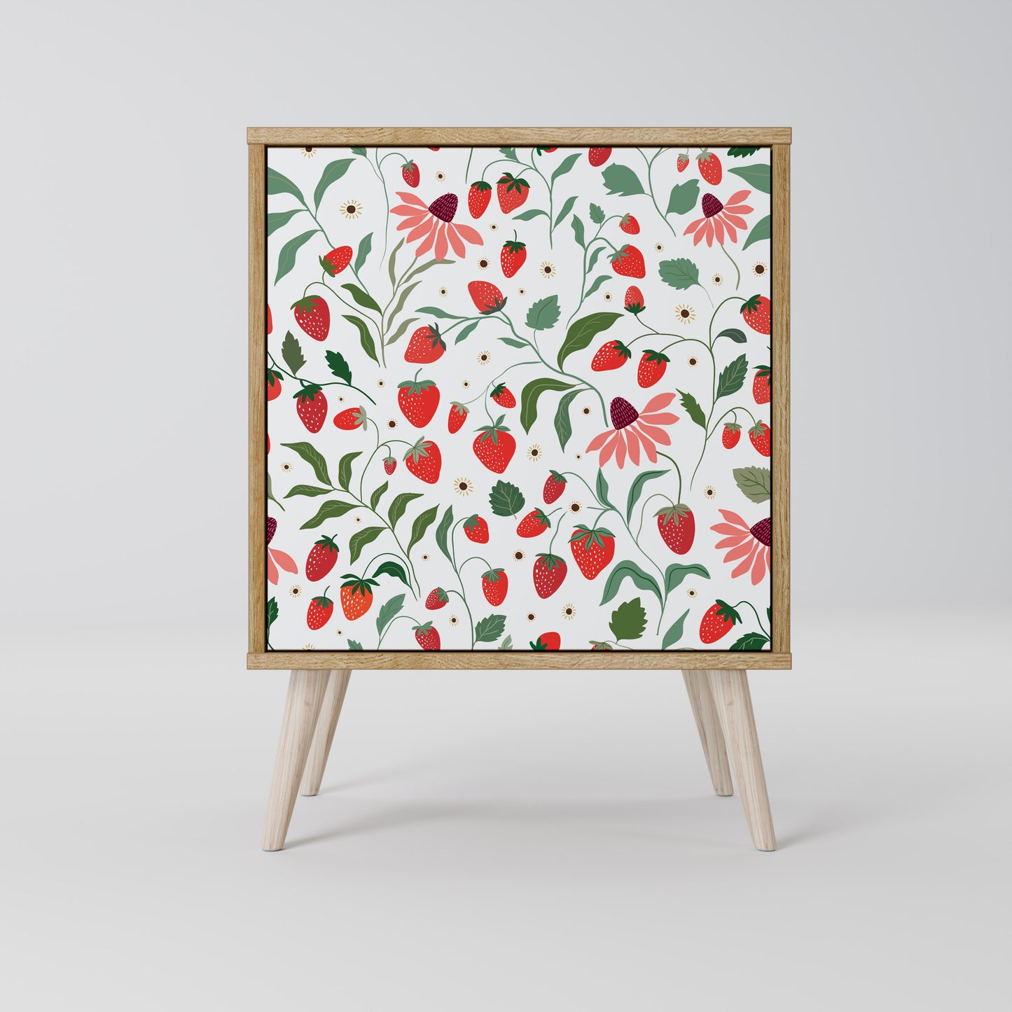 FLOWERS AND STRAWBERRIES 1-Door Sideboard