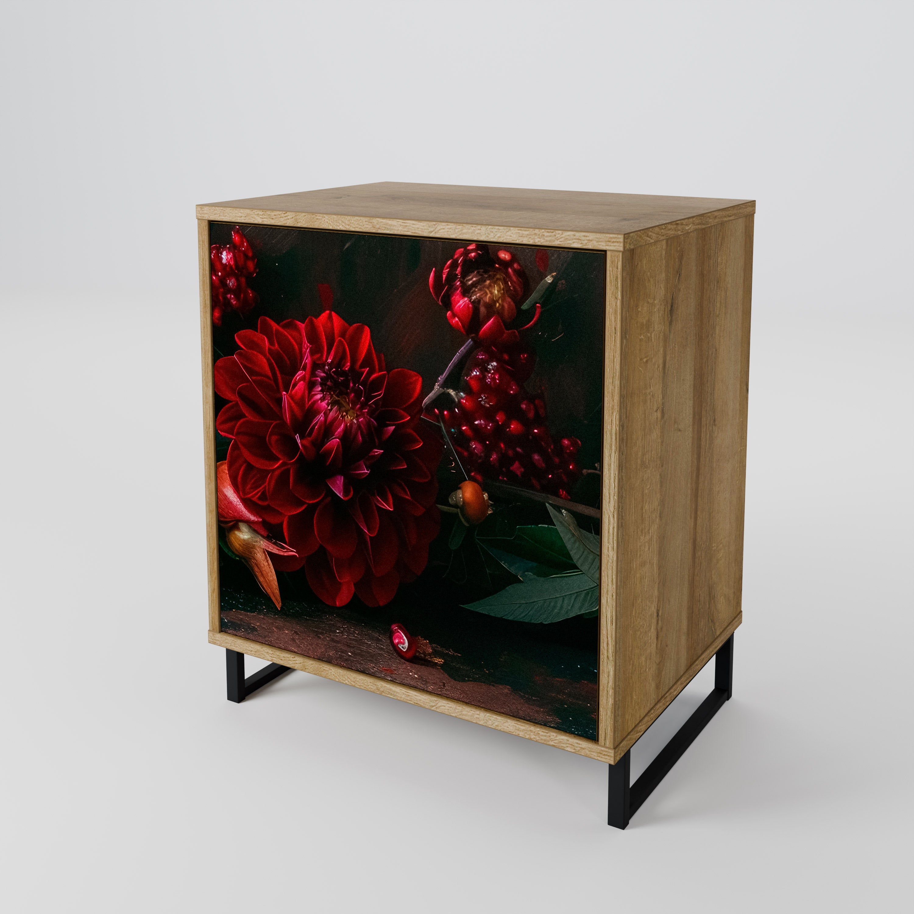 DAHLIAS AND POMEGRANATES 1-Door Sideboard