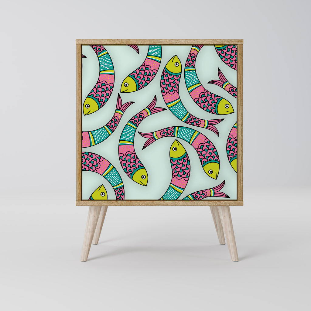 INDIAN FISH 1-Door Sideboard