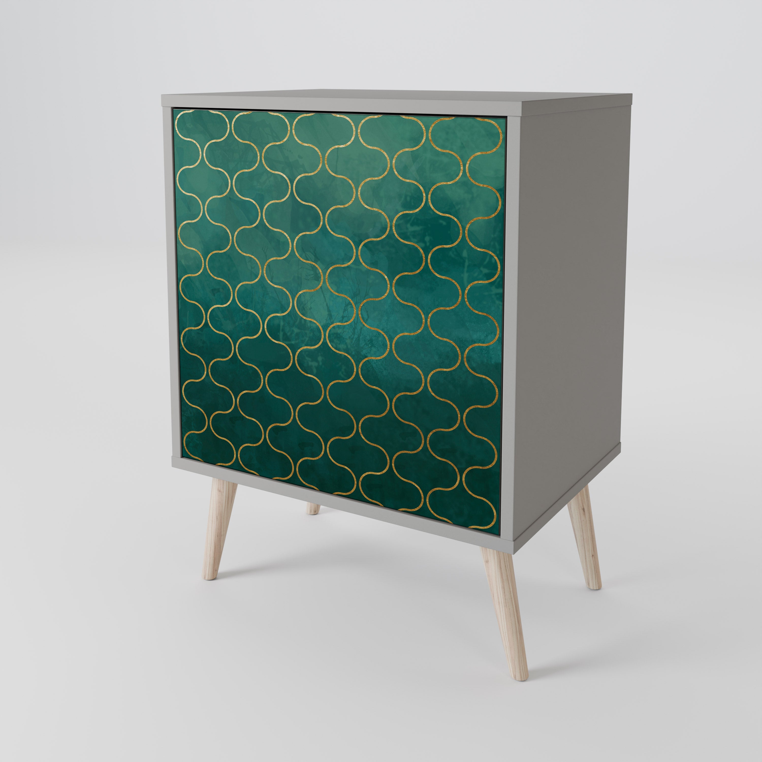 TESSELATED GREENERY 1-Door Sideboard