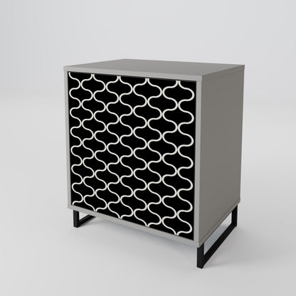 TESSELATED BLACKNESS 1-Door Sideboard