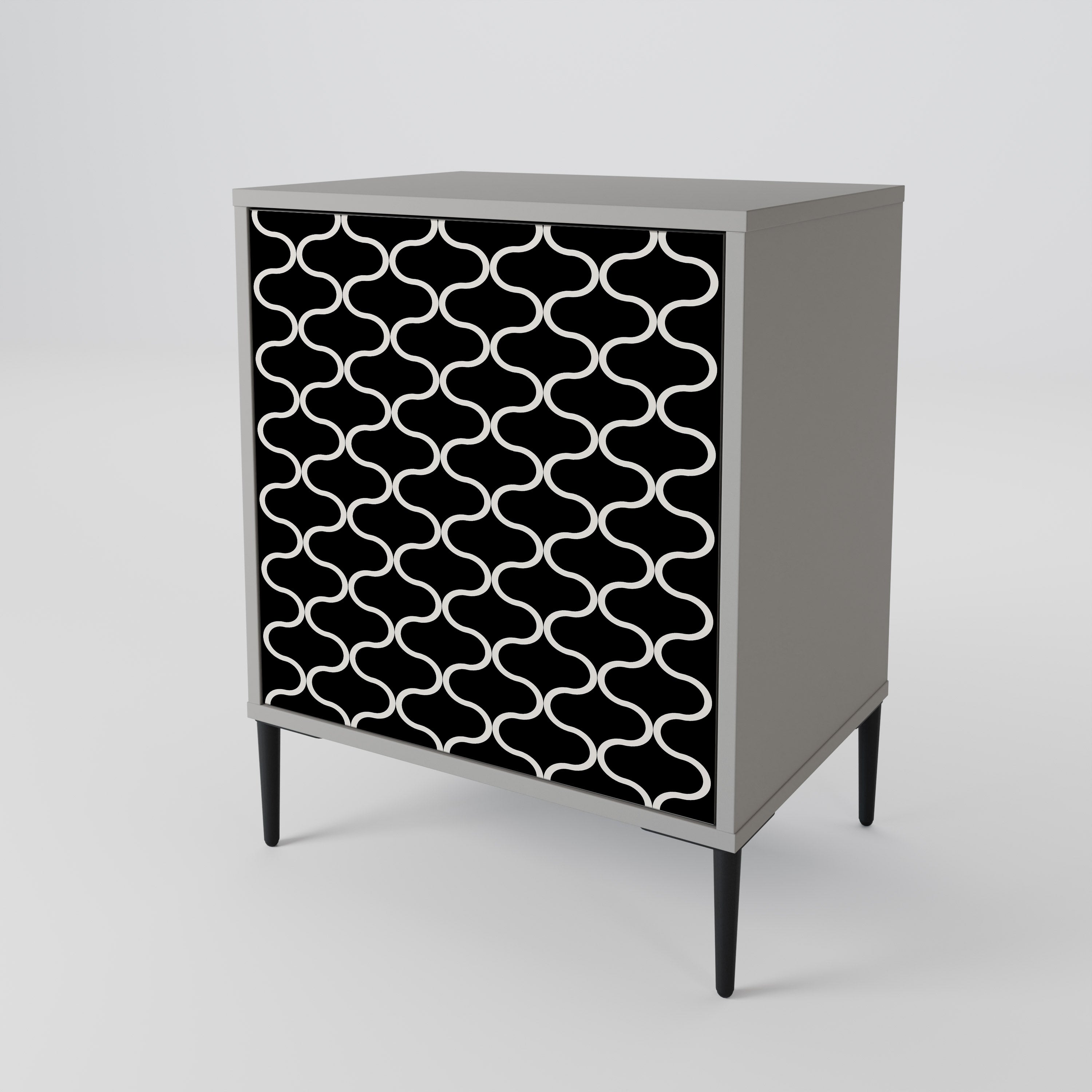 TESSELATED BLACKNESS 1-Door Sideboard
