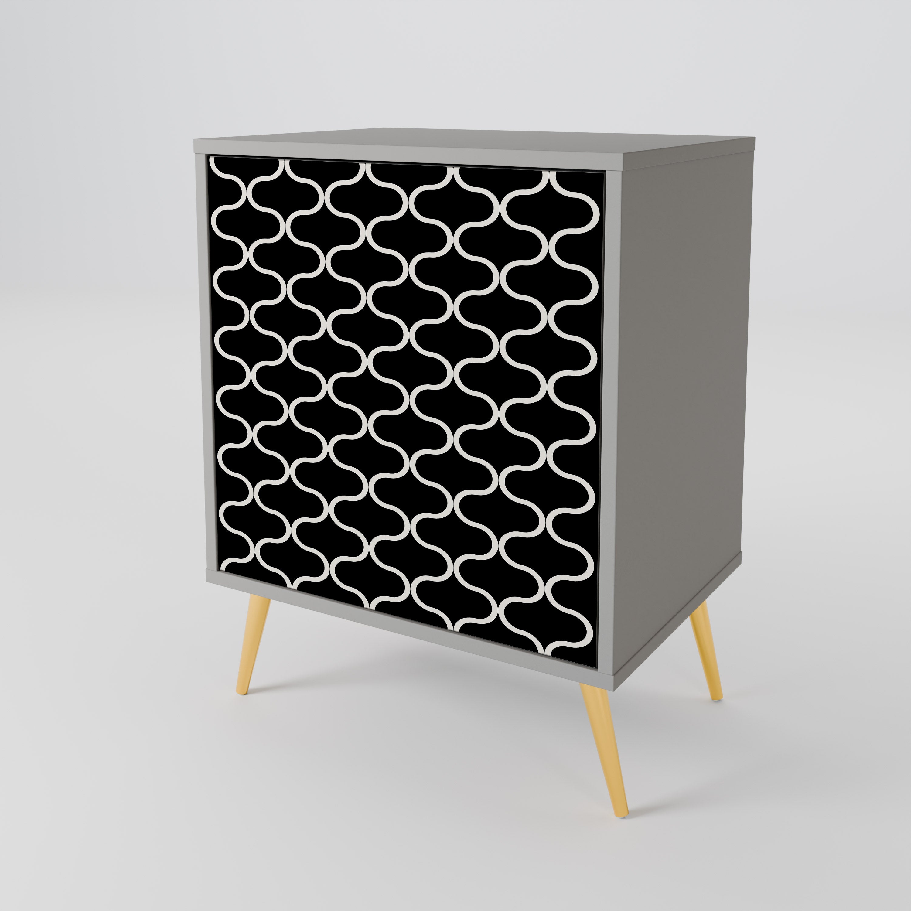 TESSELATED BLACKNESS 1-Door Sideboard