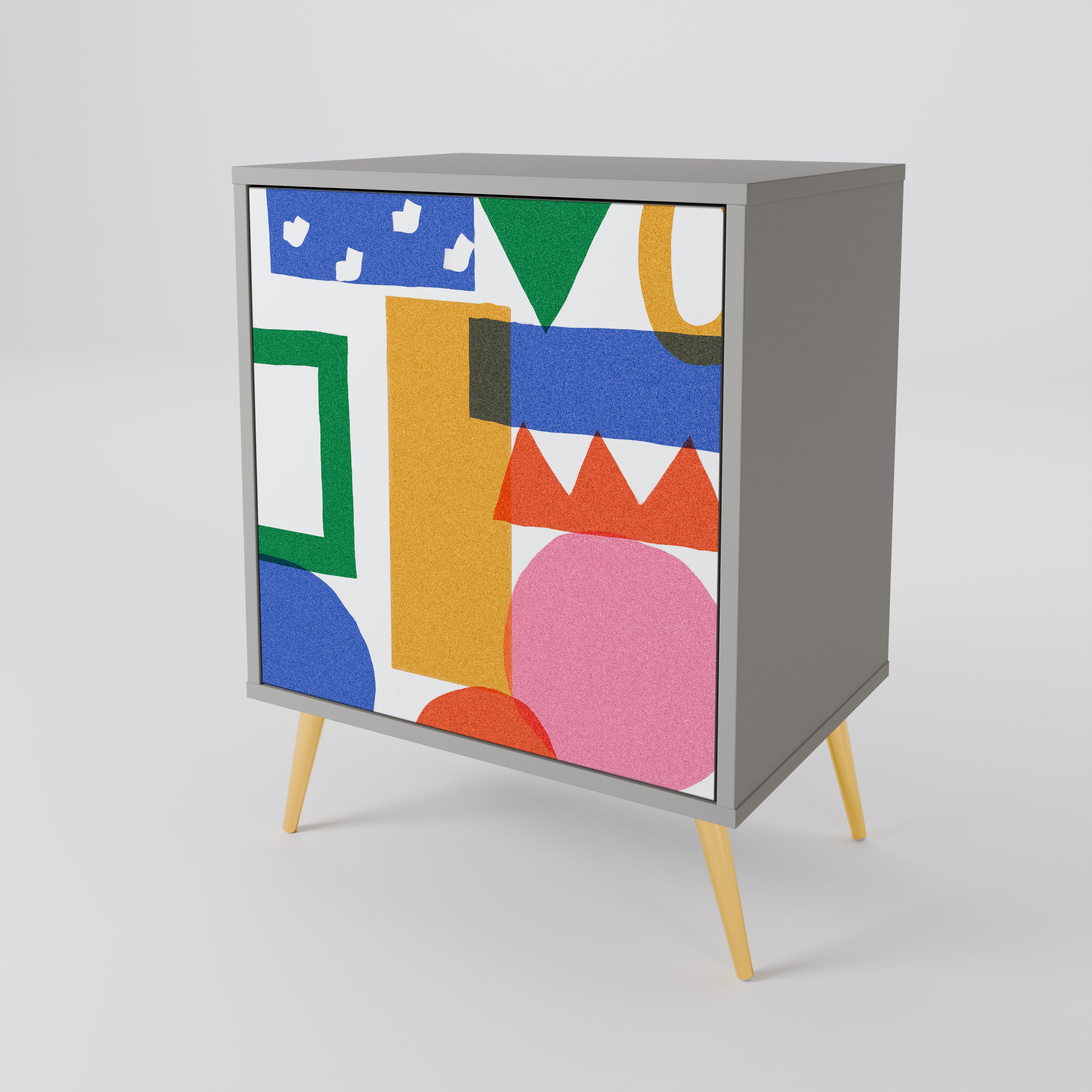 GEOMETRIC GLIMMER 1-Door Sideboard