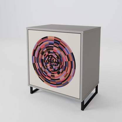 BROWN CIRCLES 1-Door Sideboard