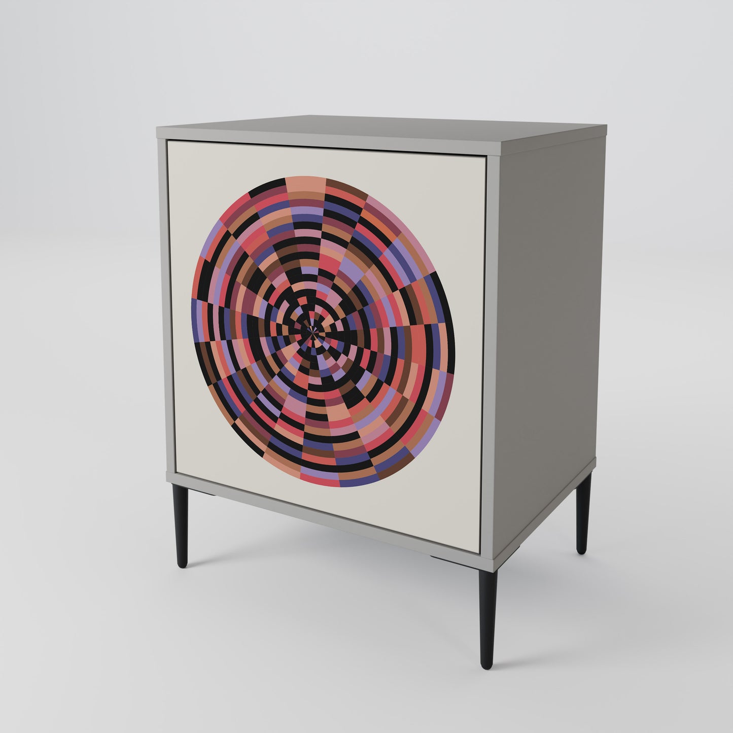BROWN CIRCLES 1-Door Sideboard
