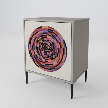 BROWN CIRCLES 1-Door Sideboard
