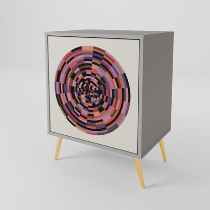 BROWN CIRCLES 1-Door Sideboard