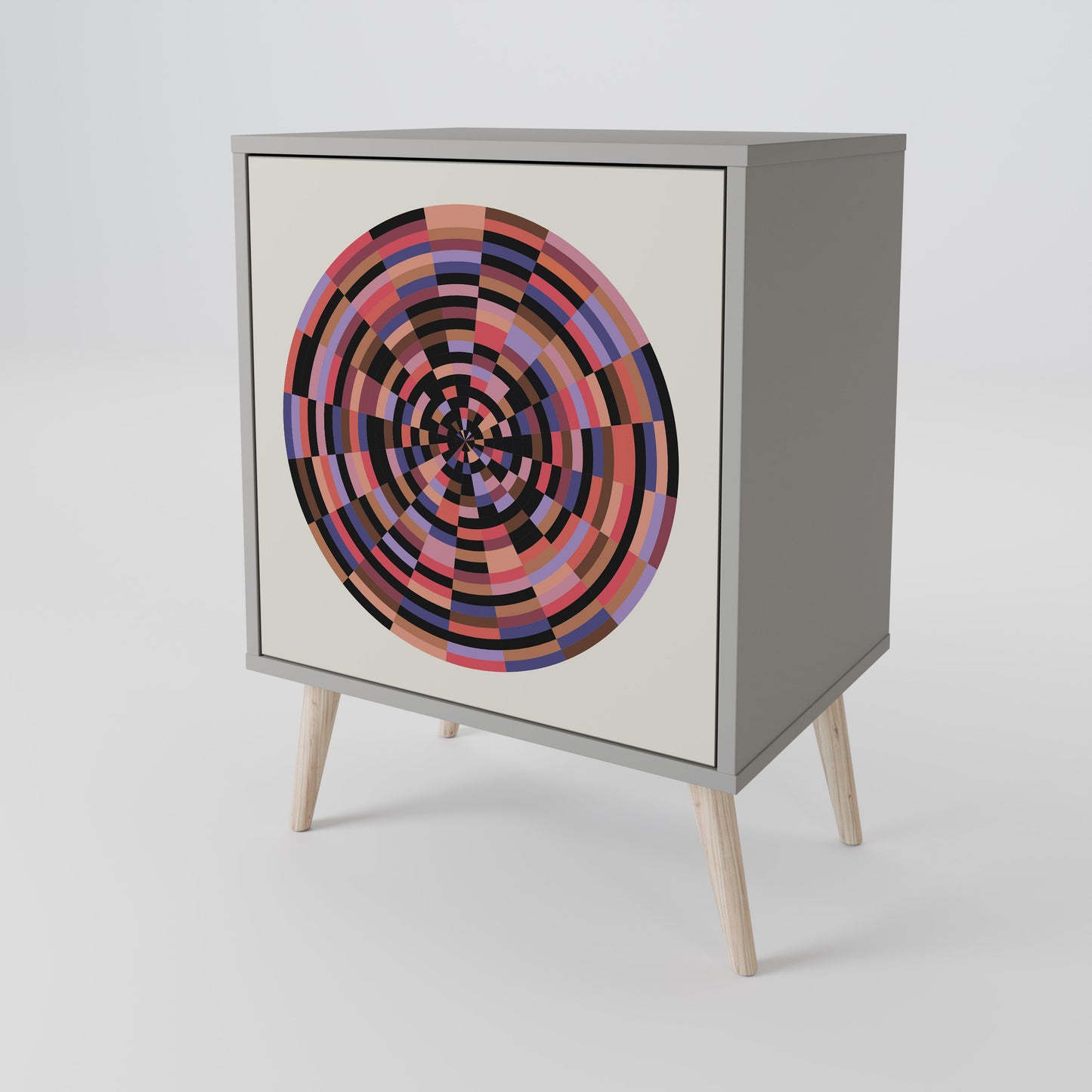 BROWN CIRCLES 1-Door Sideboard