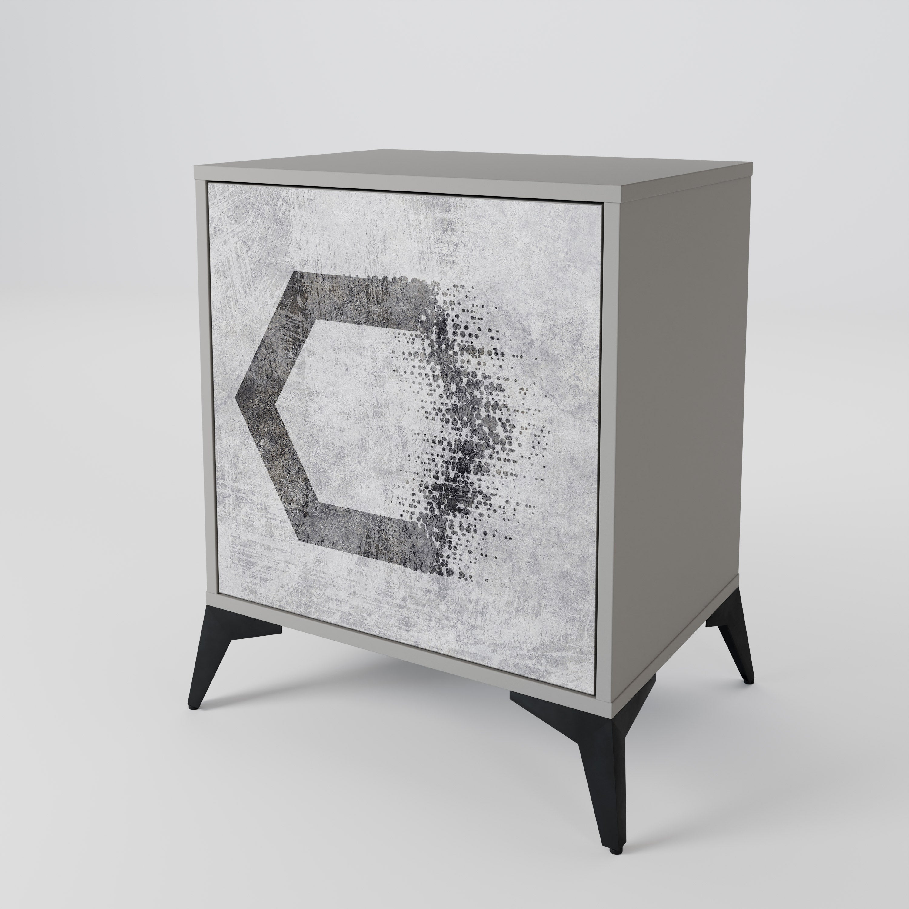HEXAGONAL FIGURES 1-Door Sideboard