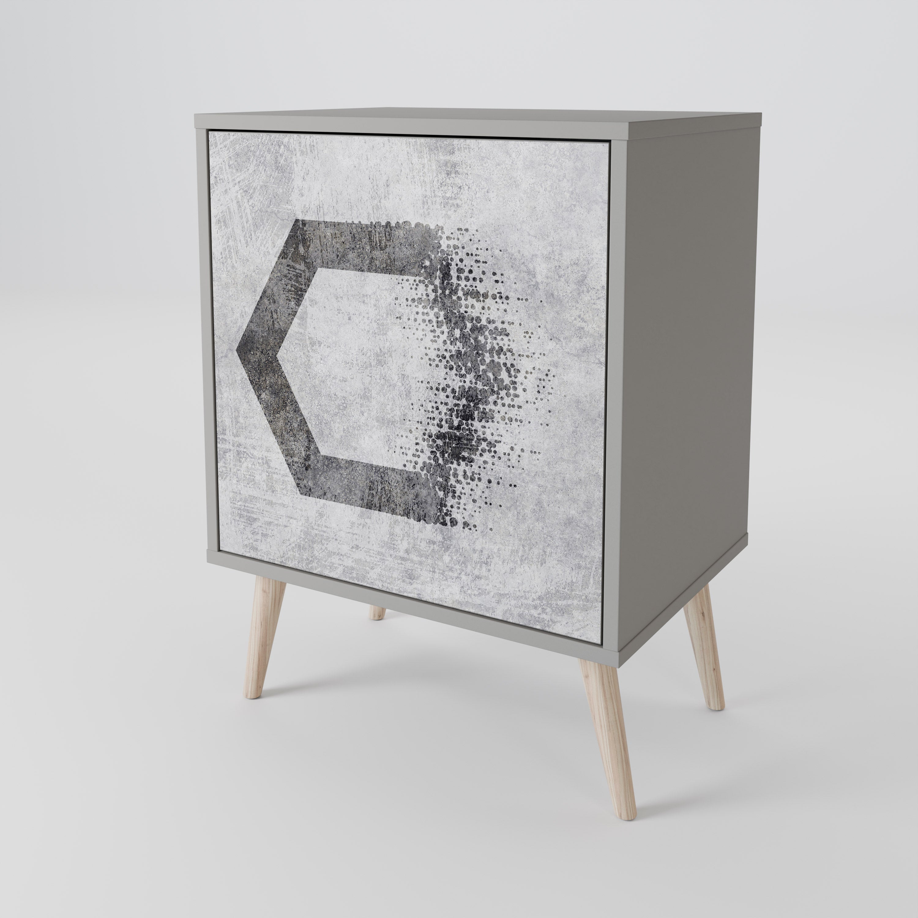 HEXAGONAL FIGURES 1-Door Sideboard