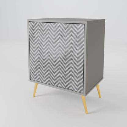 CONCRETE ZIG ZAG 1-Door Sideboard
