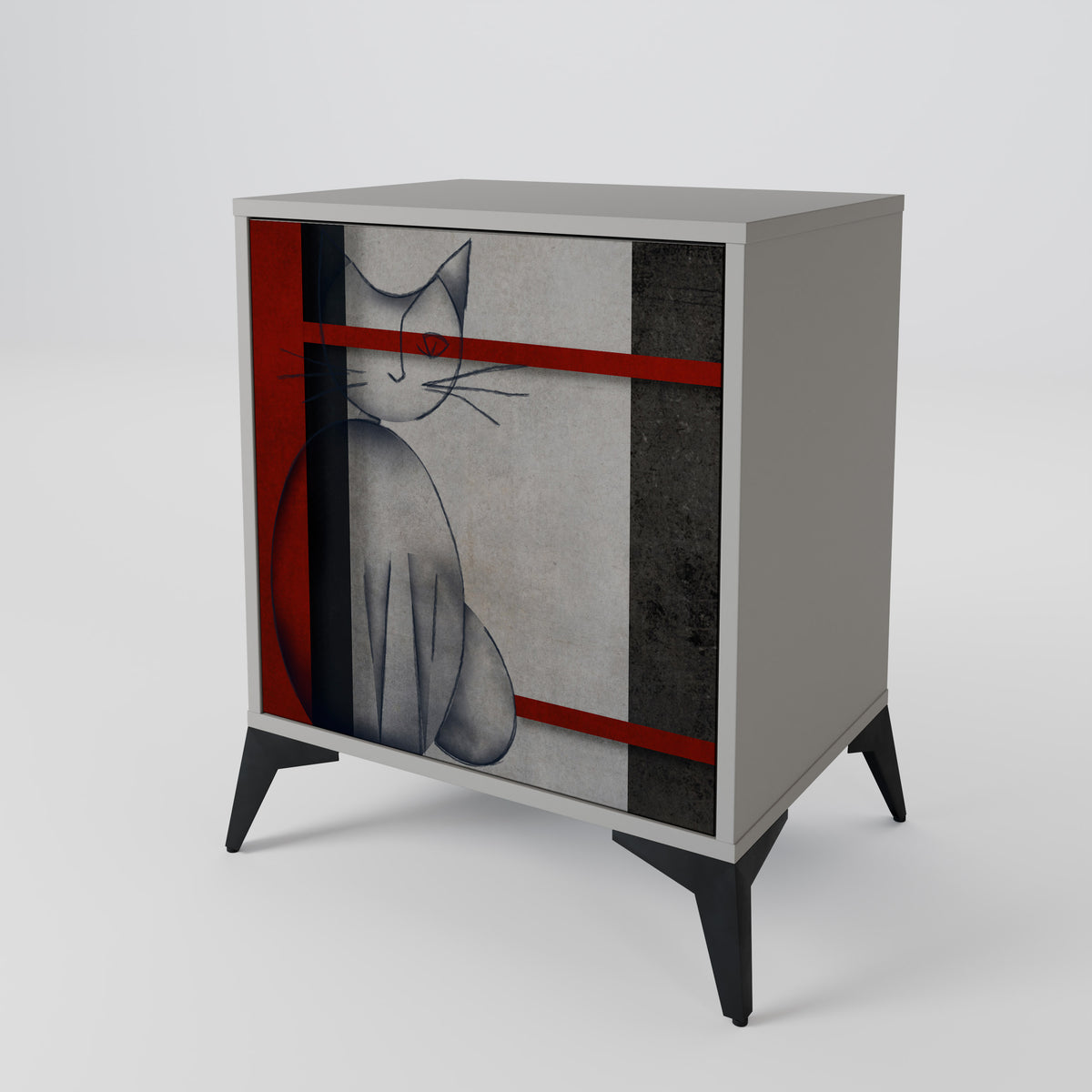 GRAY FIGURES 1-Door Sideboard