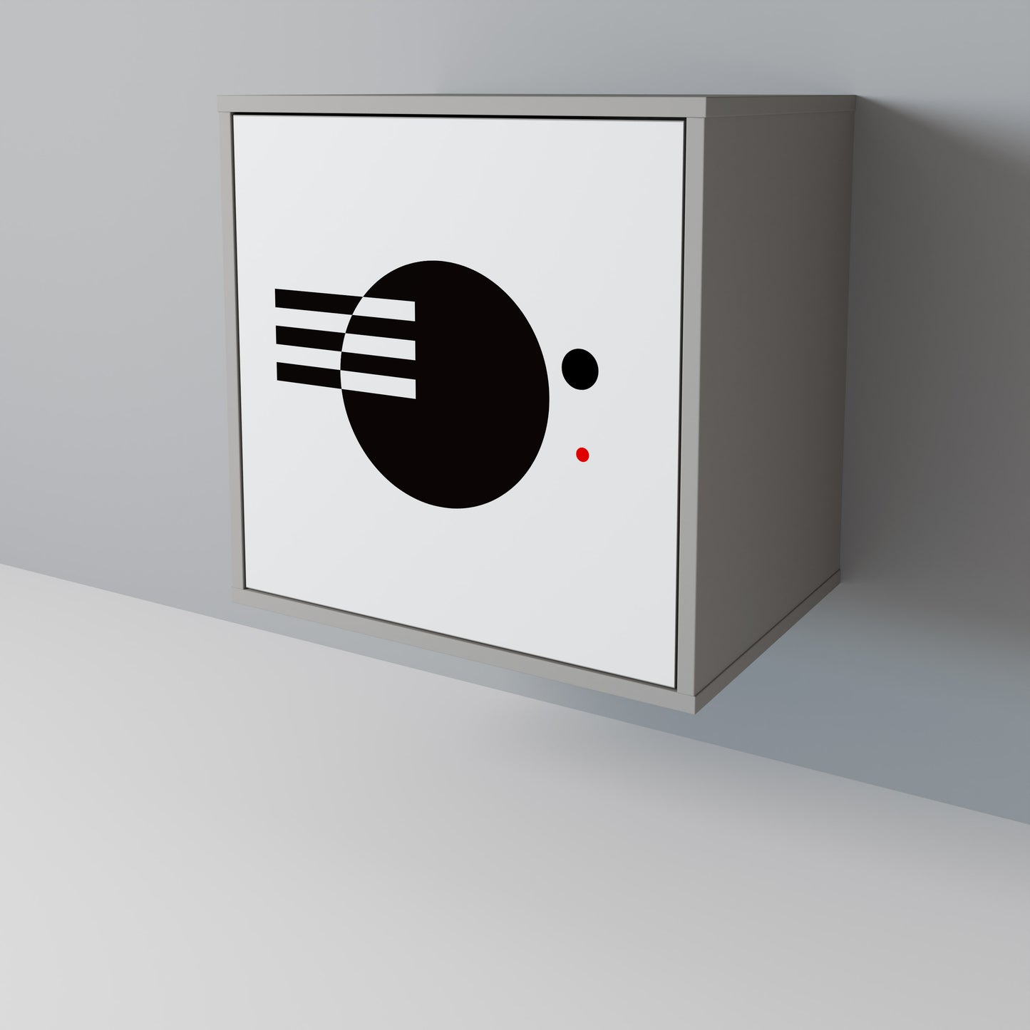 BLACK AND WHITE COMBINATION 1-Door Sideboard