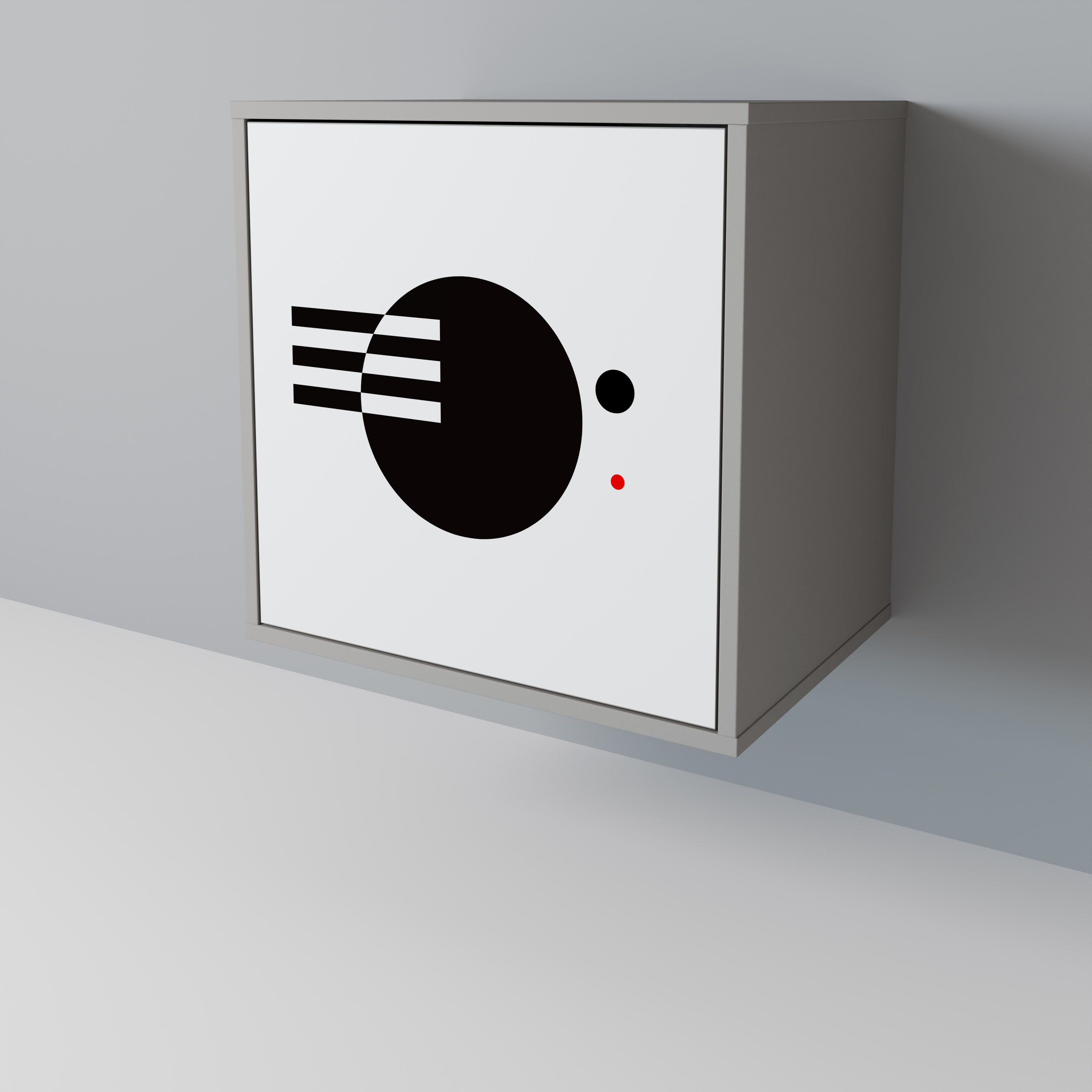 BLACK AND WHITE COMBINATION 1-Door Sideboard