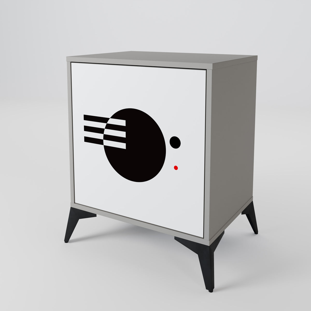 BLACK AND WHITE COMBINATION 1-Door Sideboard