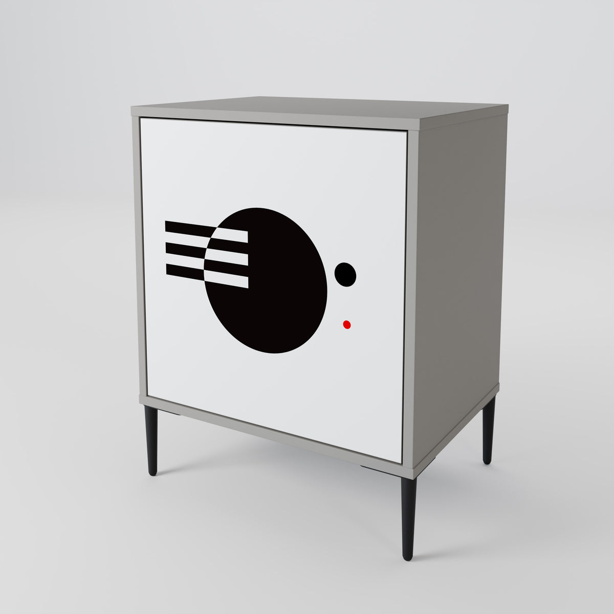 BLACK AND WHITE COMBINATION 1-Door Sideboard