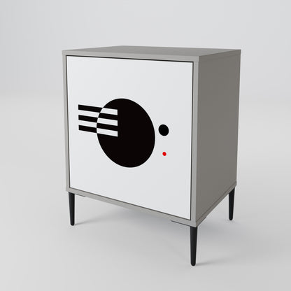 BLACK AND WHITE COMBINATION 1-Door Sideboard