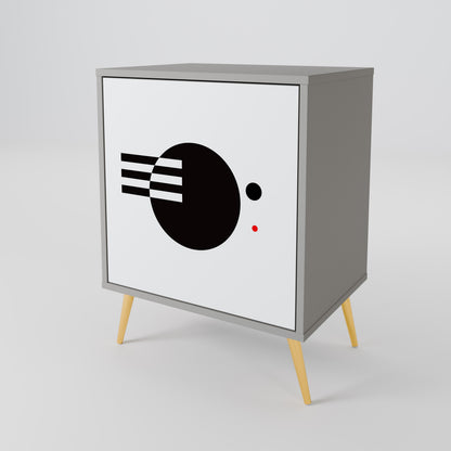 BLACK AND WHITE COMBINATION 1-Door Sideboard