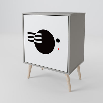 BLACK AND WHITE COMBINATION 1-Door Sideboard
