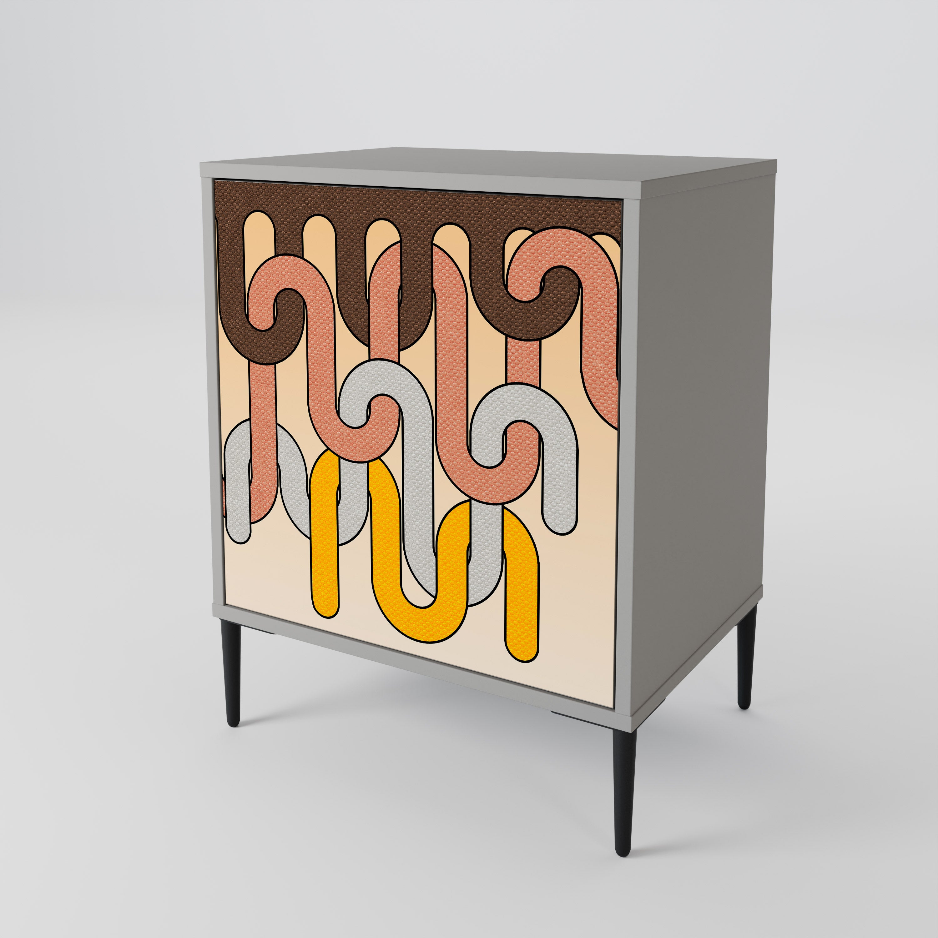 COLORFUL STRINGS 1-Door Sideboard