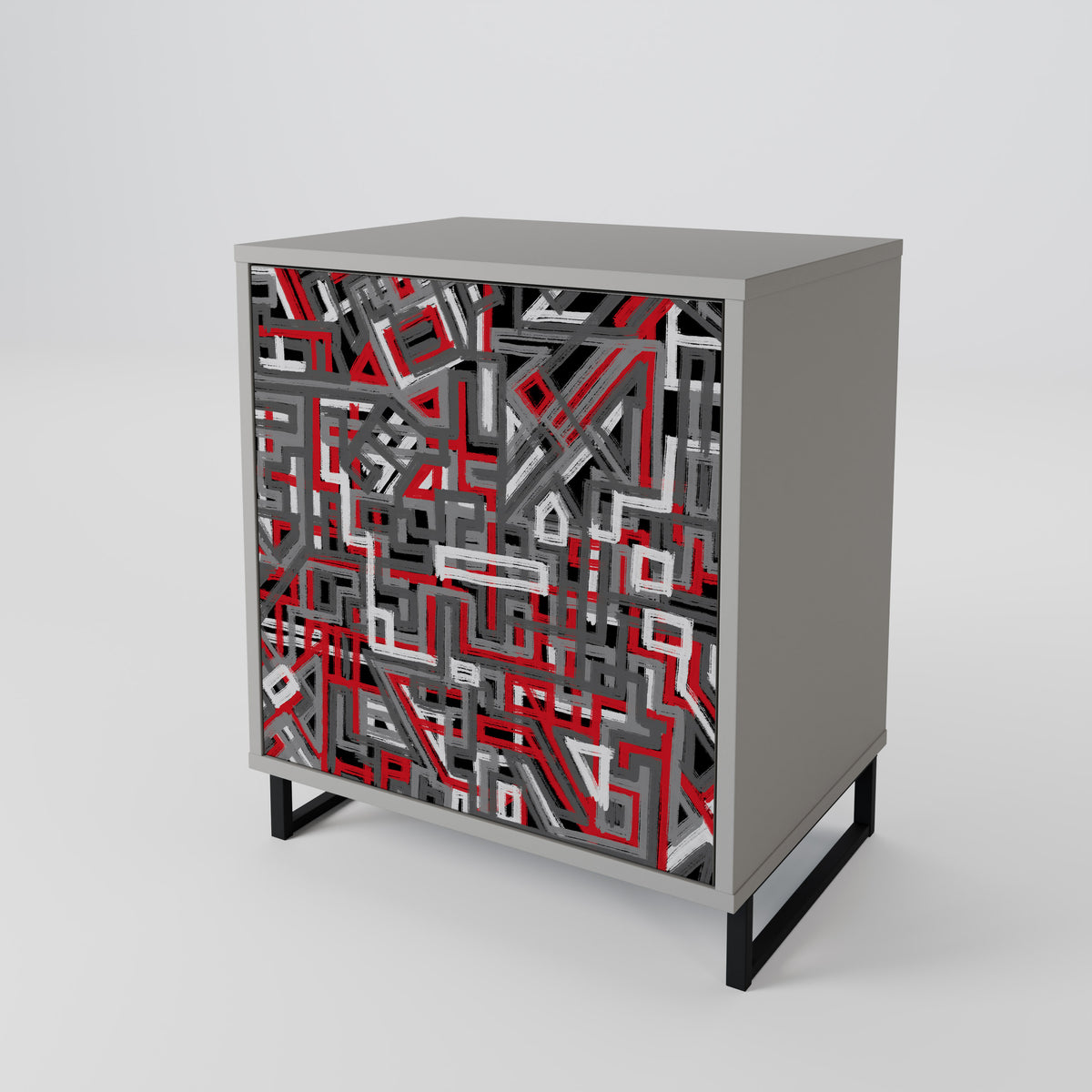 BROKEN LINES 1-Door Sideboard
