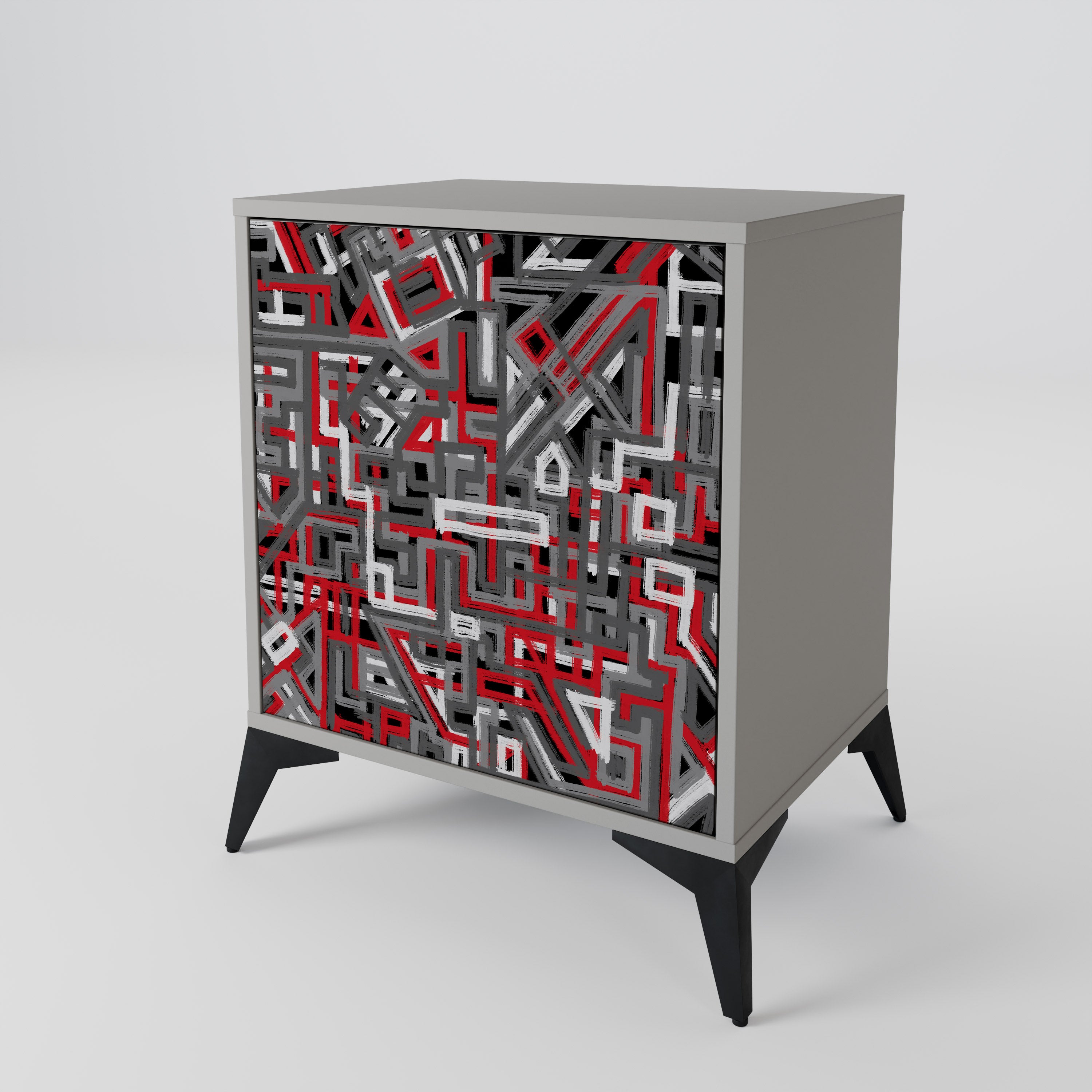 BROKEN LINES 1-Door Sideboard