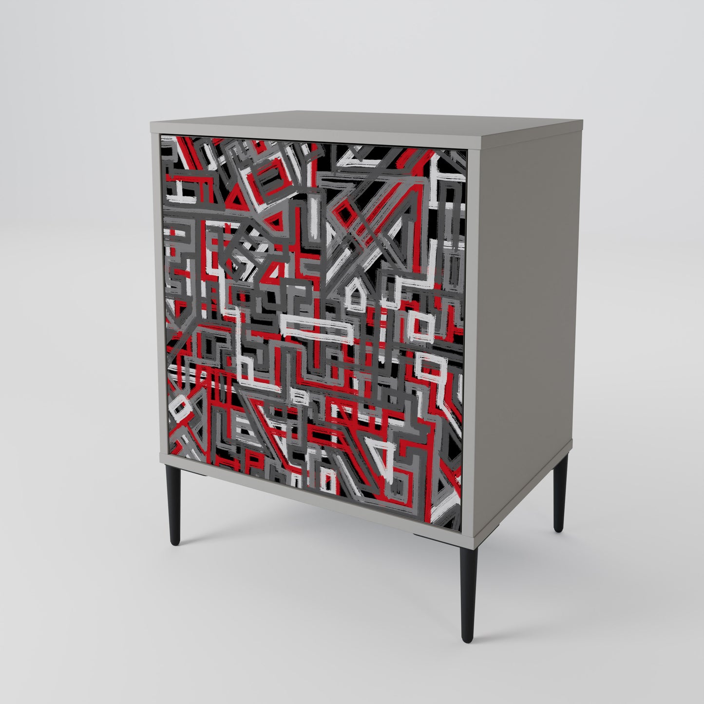 BROKEN LINES 1-Door Sideboard
