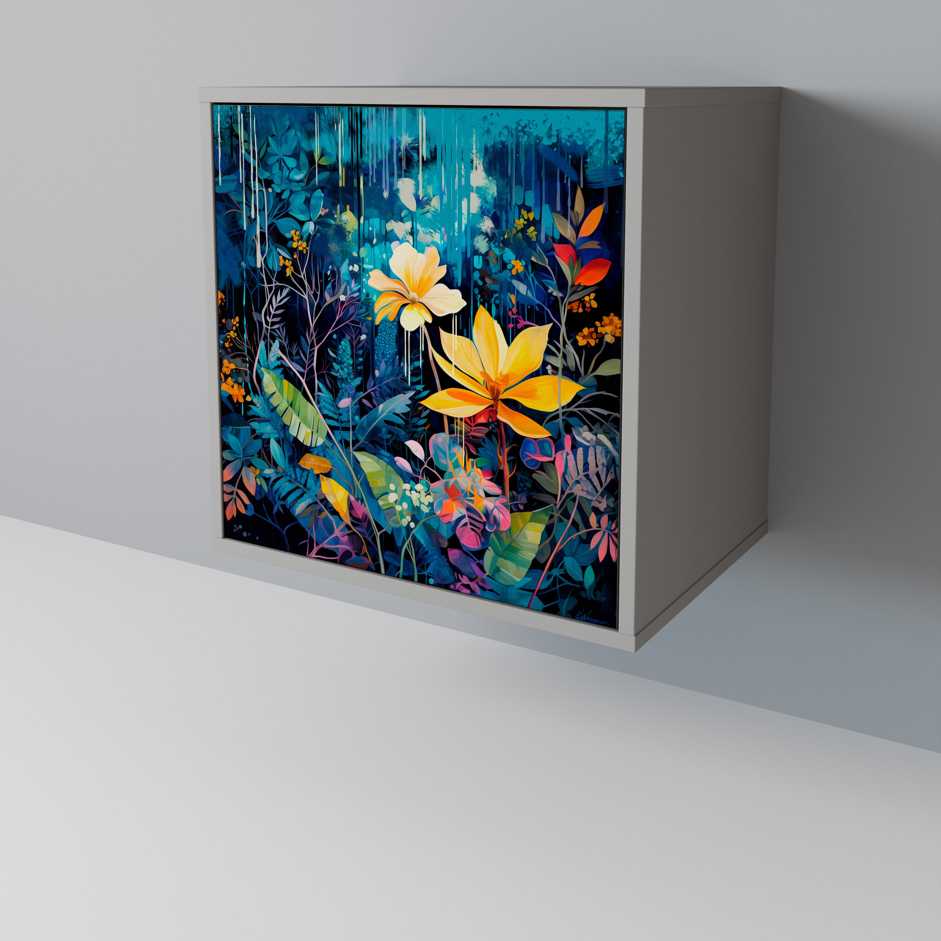 MIDNIGHT BLOSSOM 1-Door Sideboard