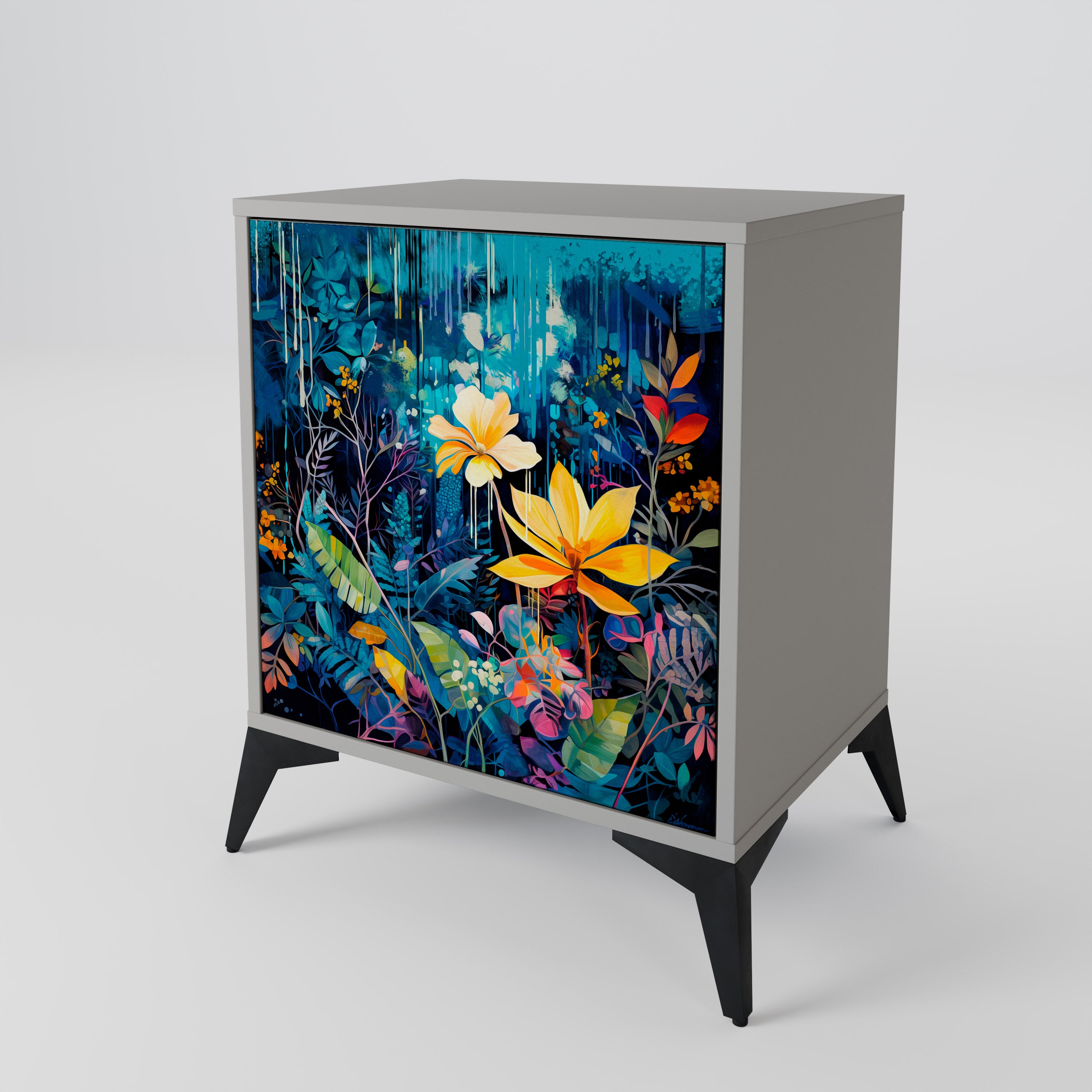 MIDNIGHT BLOSSOM 1-Door Sideboard