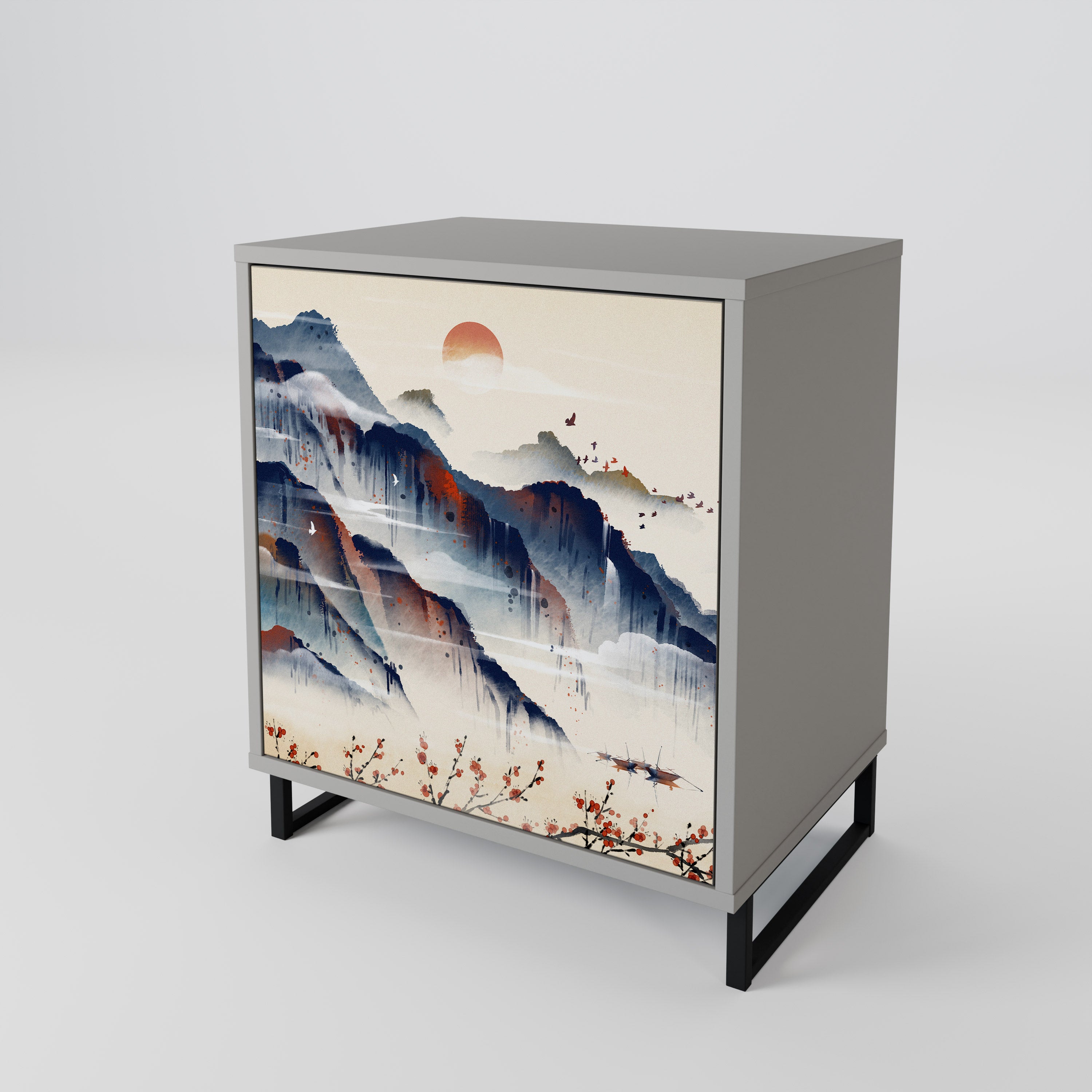 JAPANESE LANDSCAPE 1-Door Sideboard