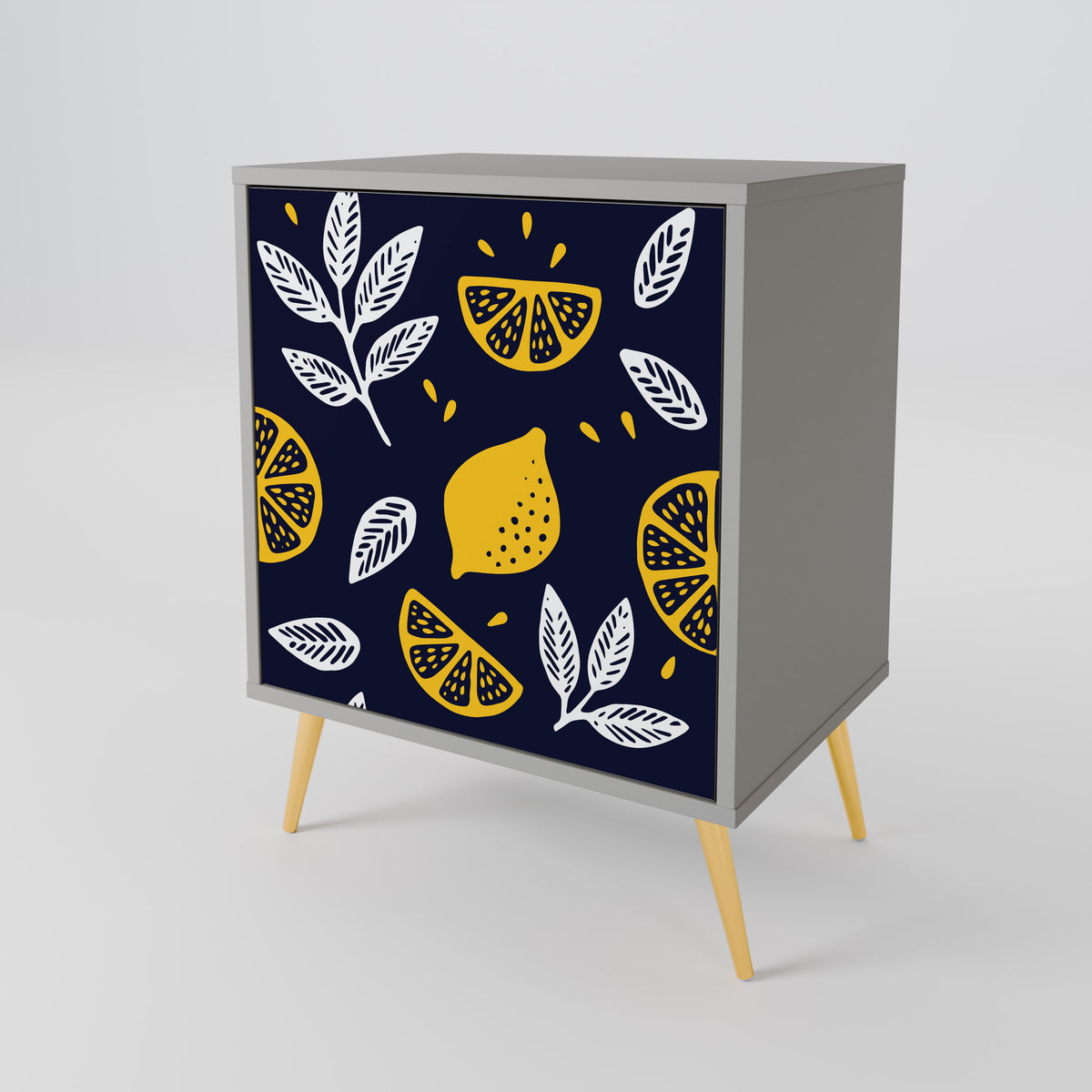 CITRUS BLACK AND WHITE 1-Door Sideboard