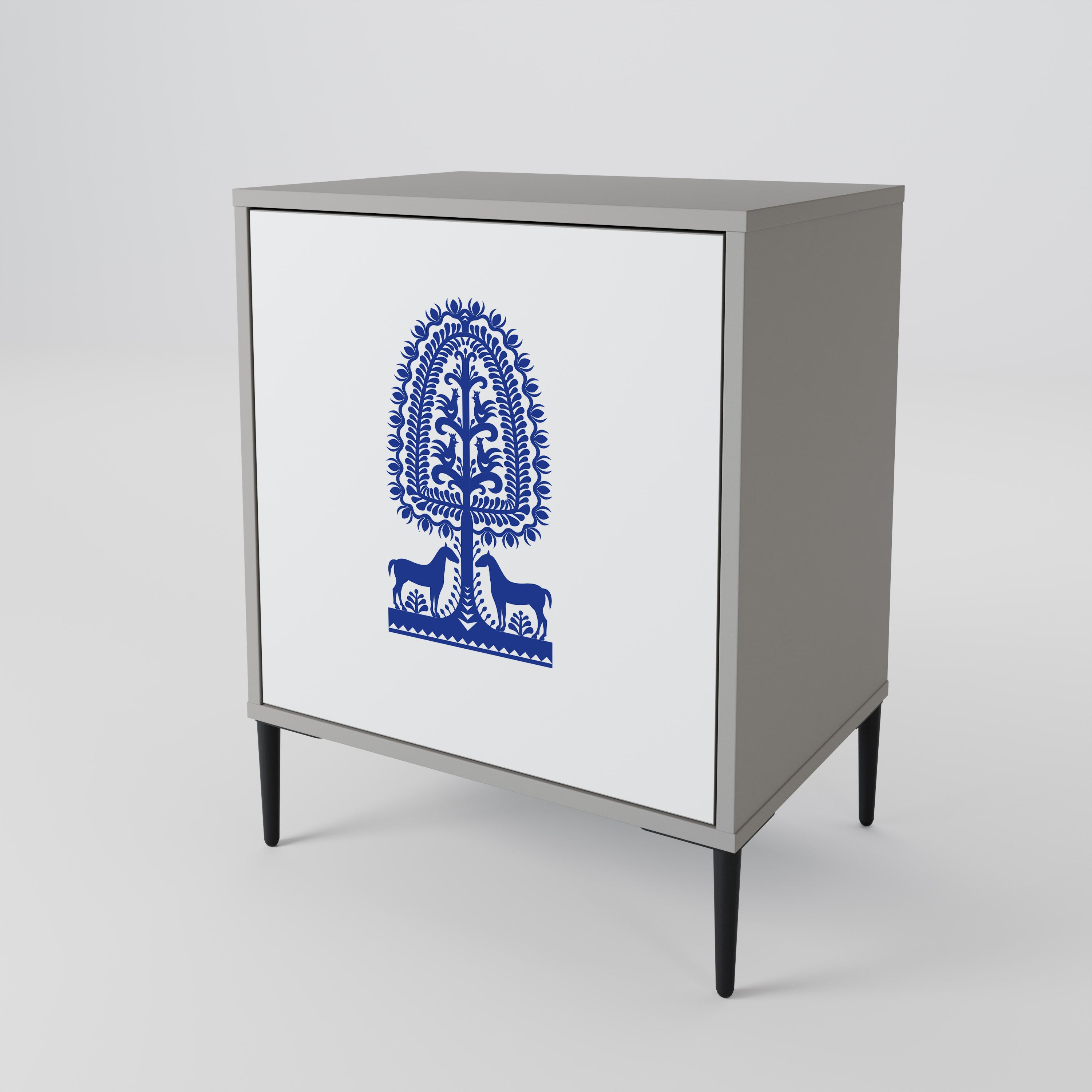 POLISH FOLK ART 1-Door Sideboard