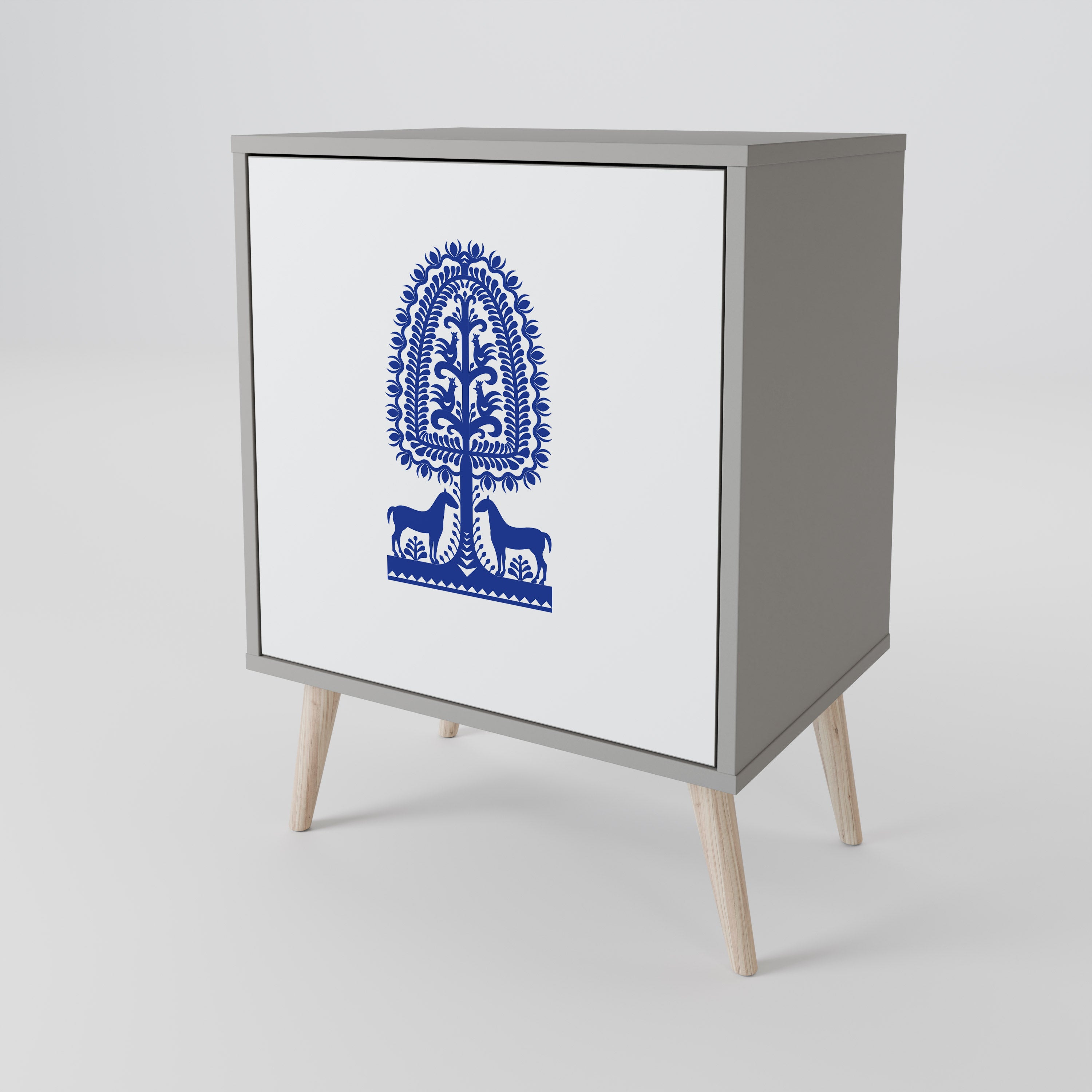 POLISH FOLK ART 1-Door Sideboard