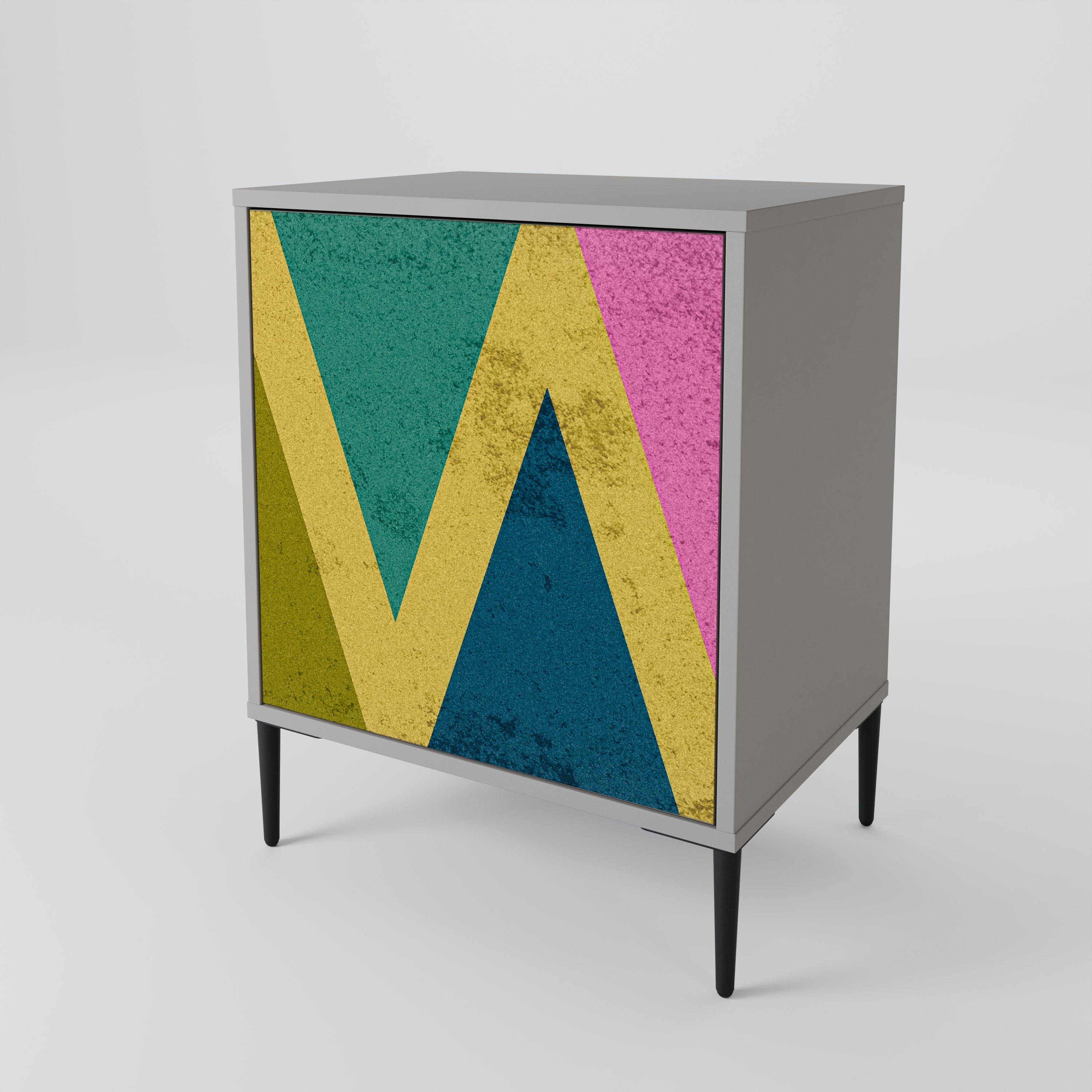 COLORFUL TRIANGLES 1-Door Sideboard