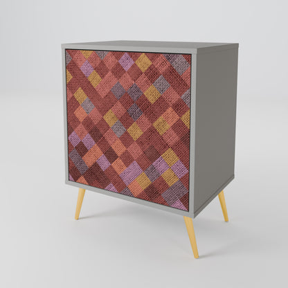 PAINTED SQUARES 1-Door Sideboard