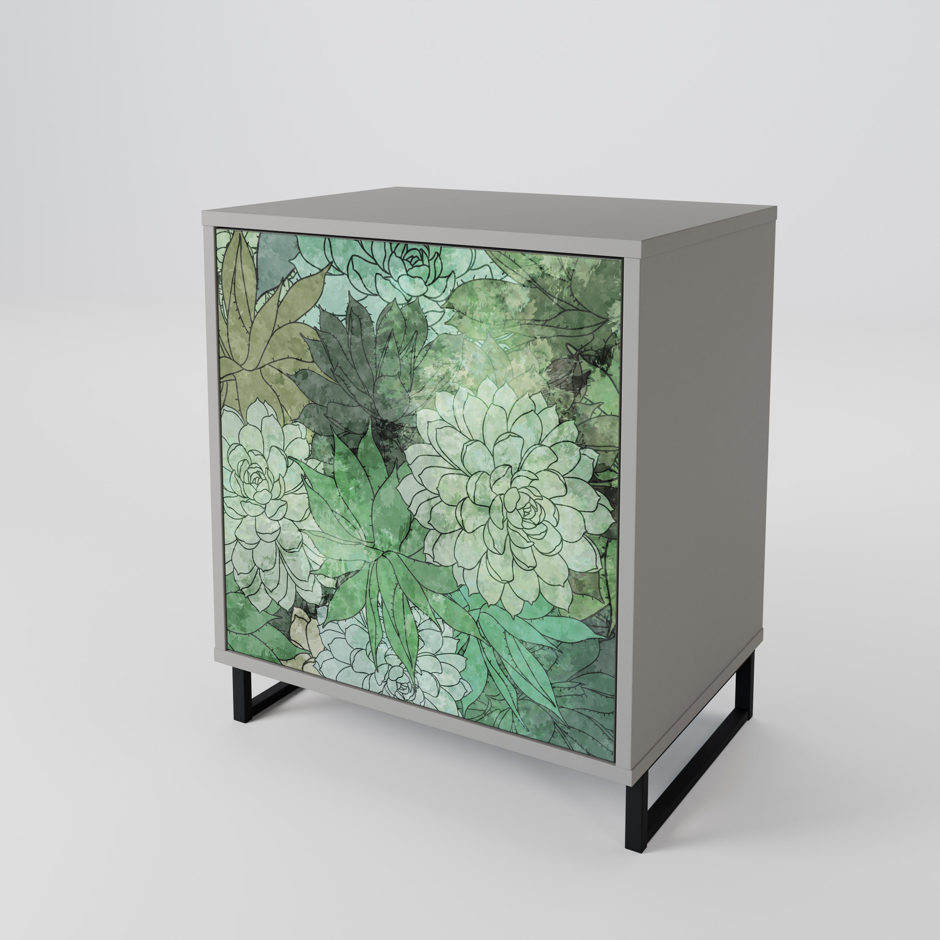 SUCCULENT CLUSTER 1-Door Sideboard