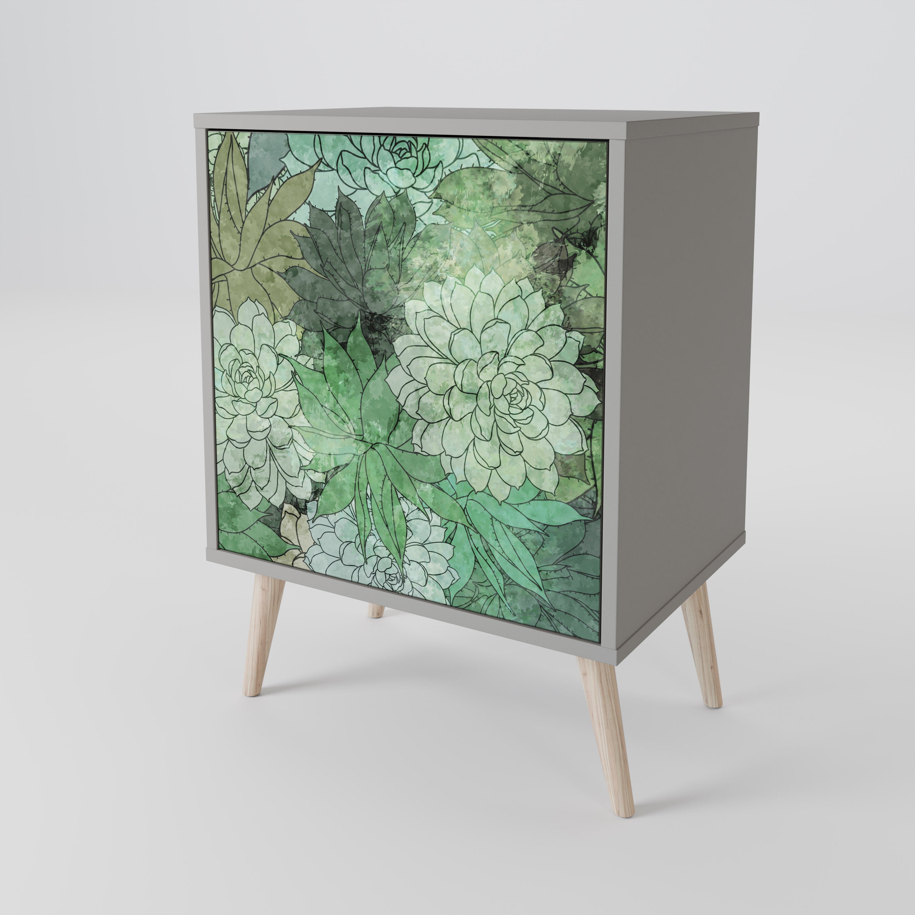 SUCCULENT CLUSTER 1-Door Sideboard