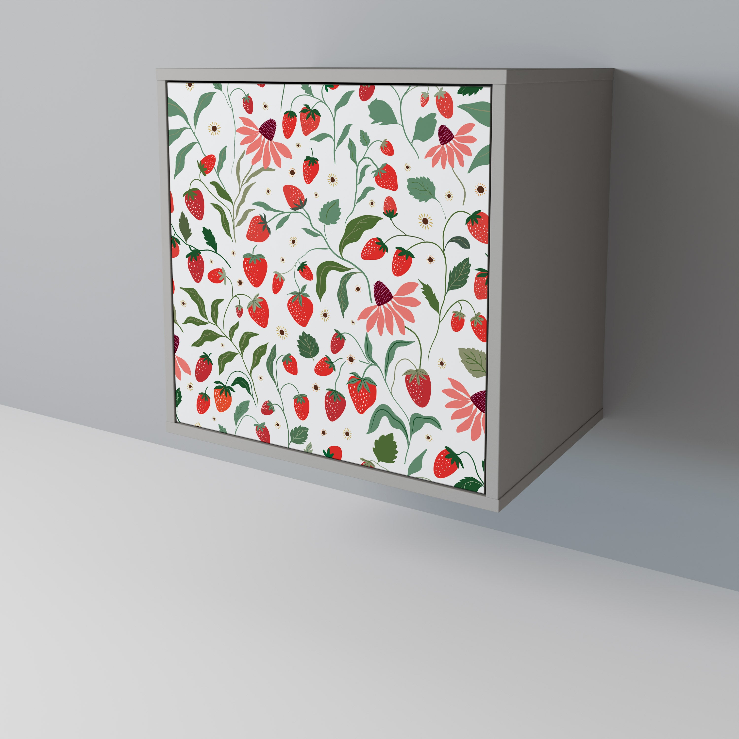 FLOWERS AND STRAWBERRIES 1-Door Sideboard