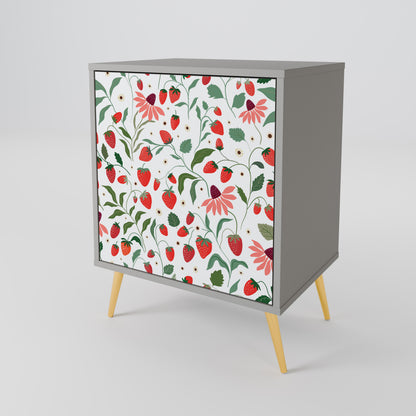 FLOWERS AND STRAWBERRIES 1-Door Sideboard