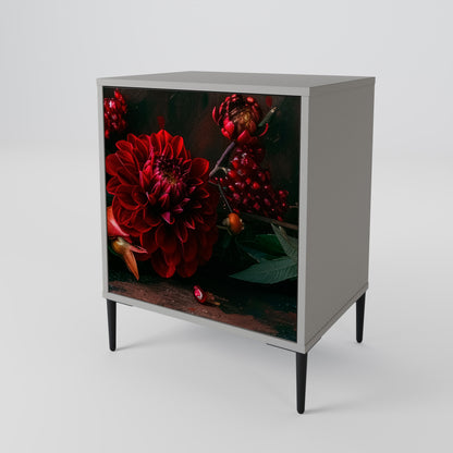 DAHLIAS AND POMEGRANATES 1-Door Sideboard