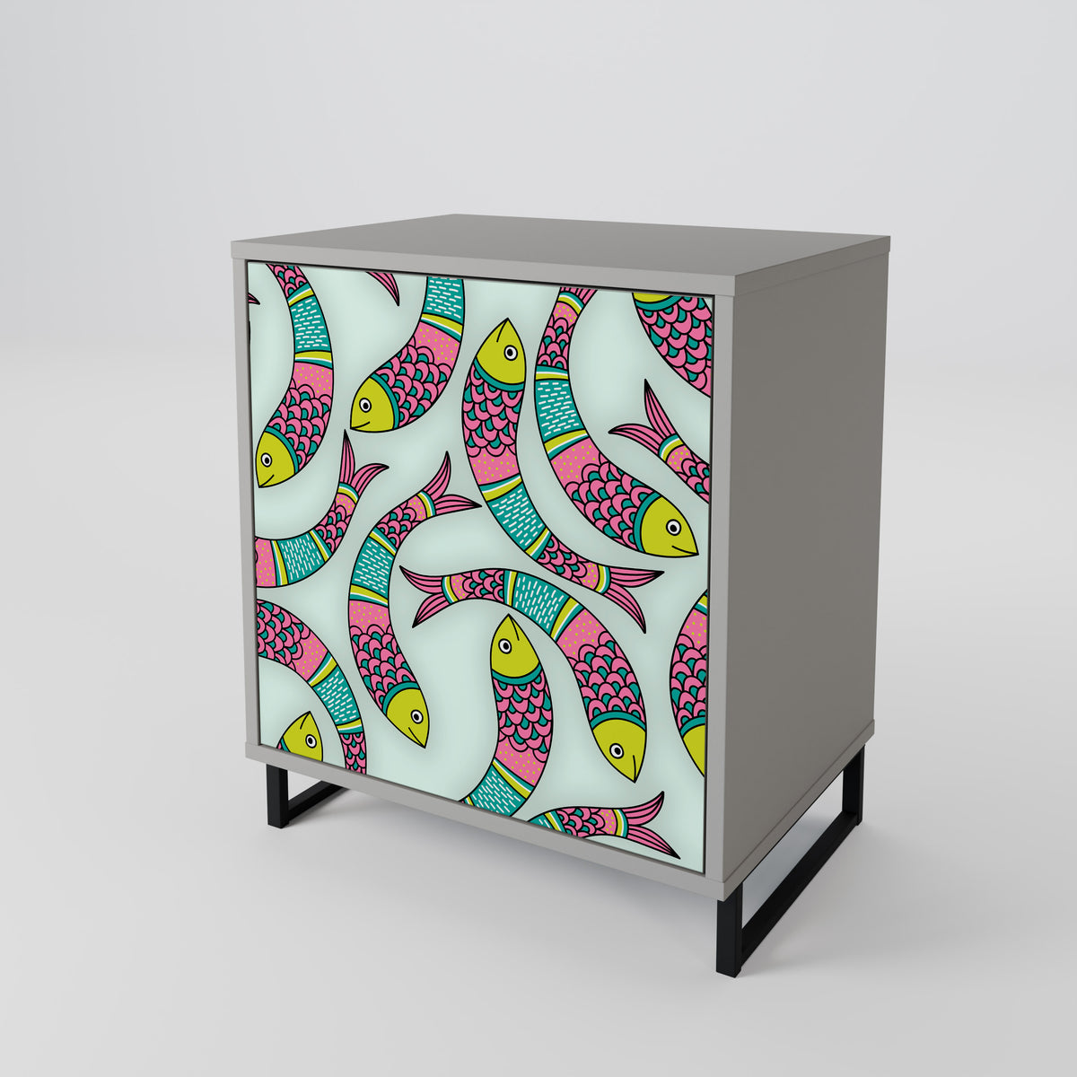 INDIAN FISH 1-Door Sideboard