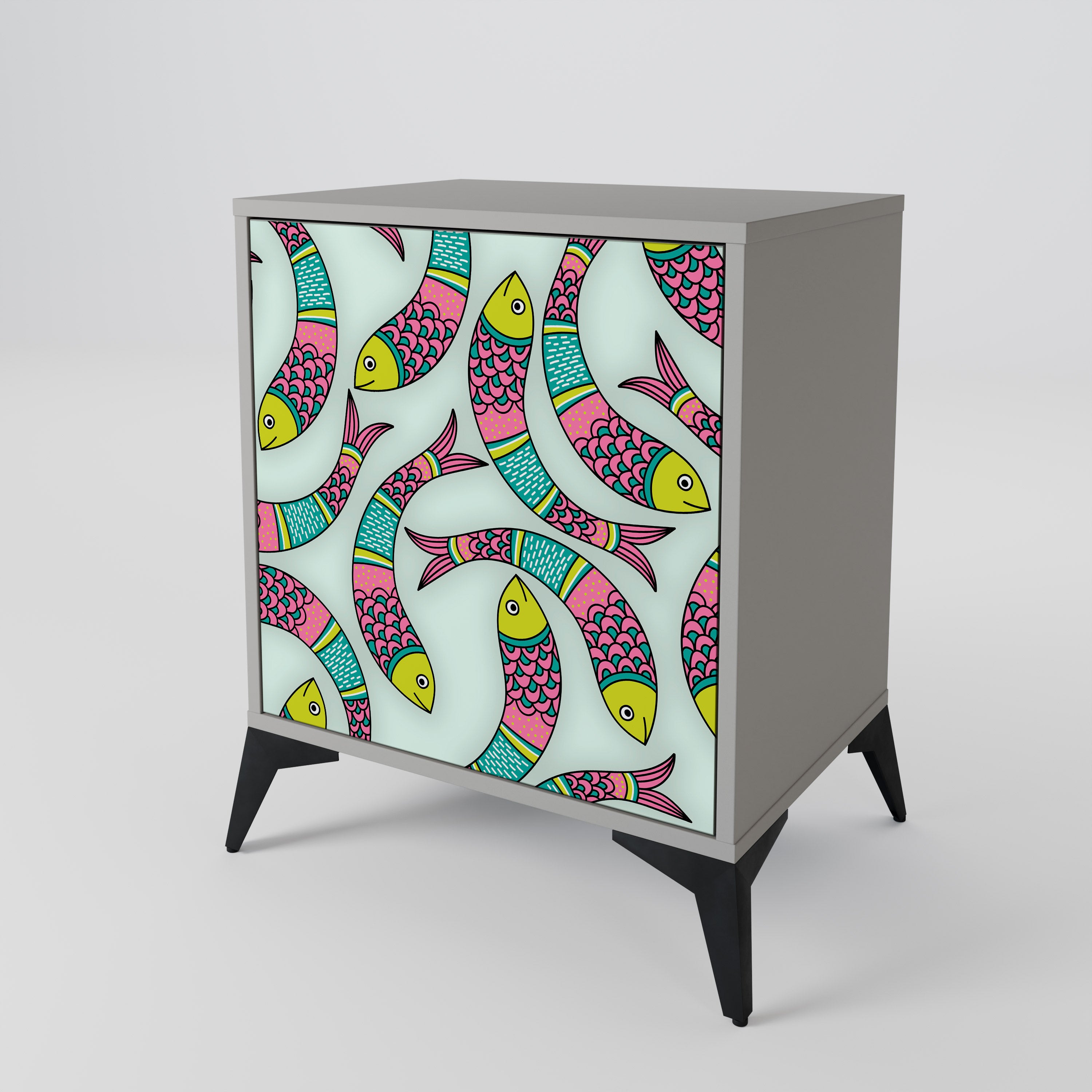 INDIAN FISH 1-Door Sideboard