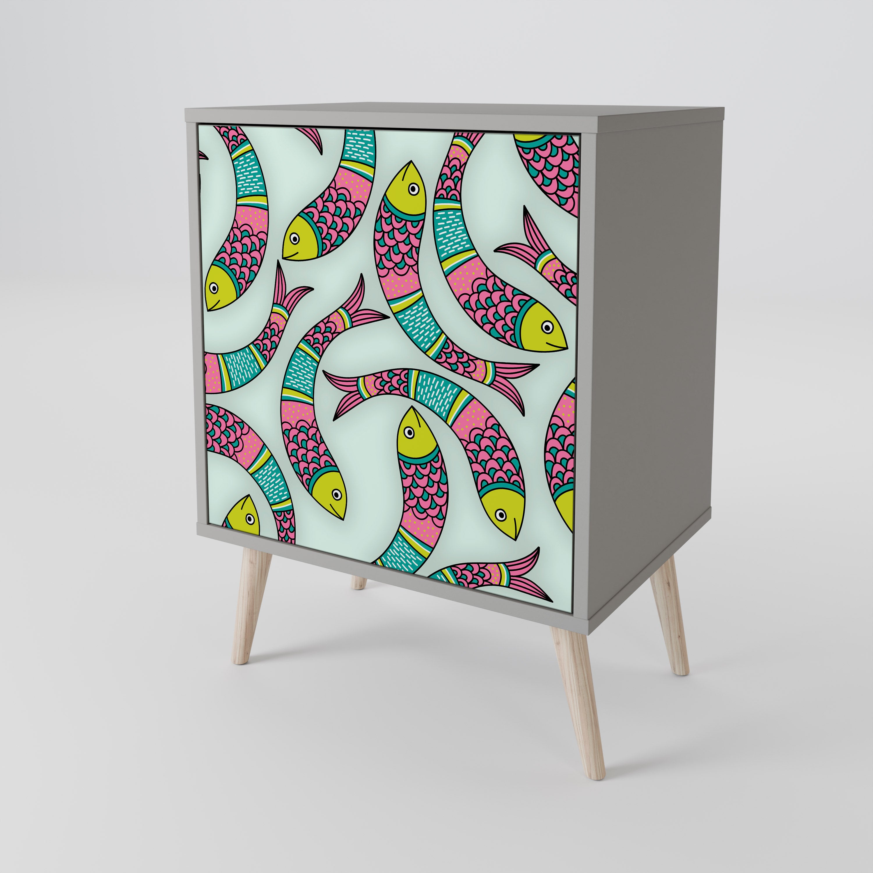 INDIAN FISH 1-Door Sideboard
