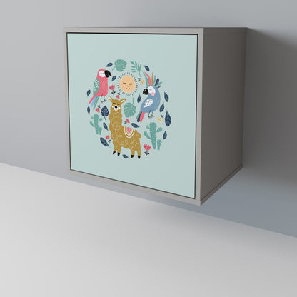 COLORFUL ALPACAS 1-Door Sideboard