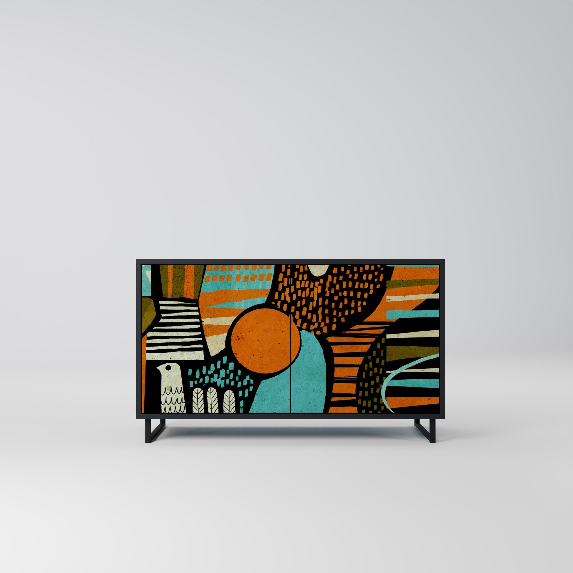 Buffet 2 portes GEODE GLIMMER finition noire