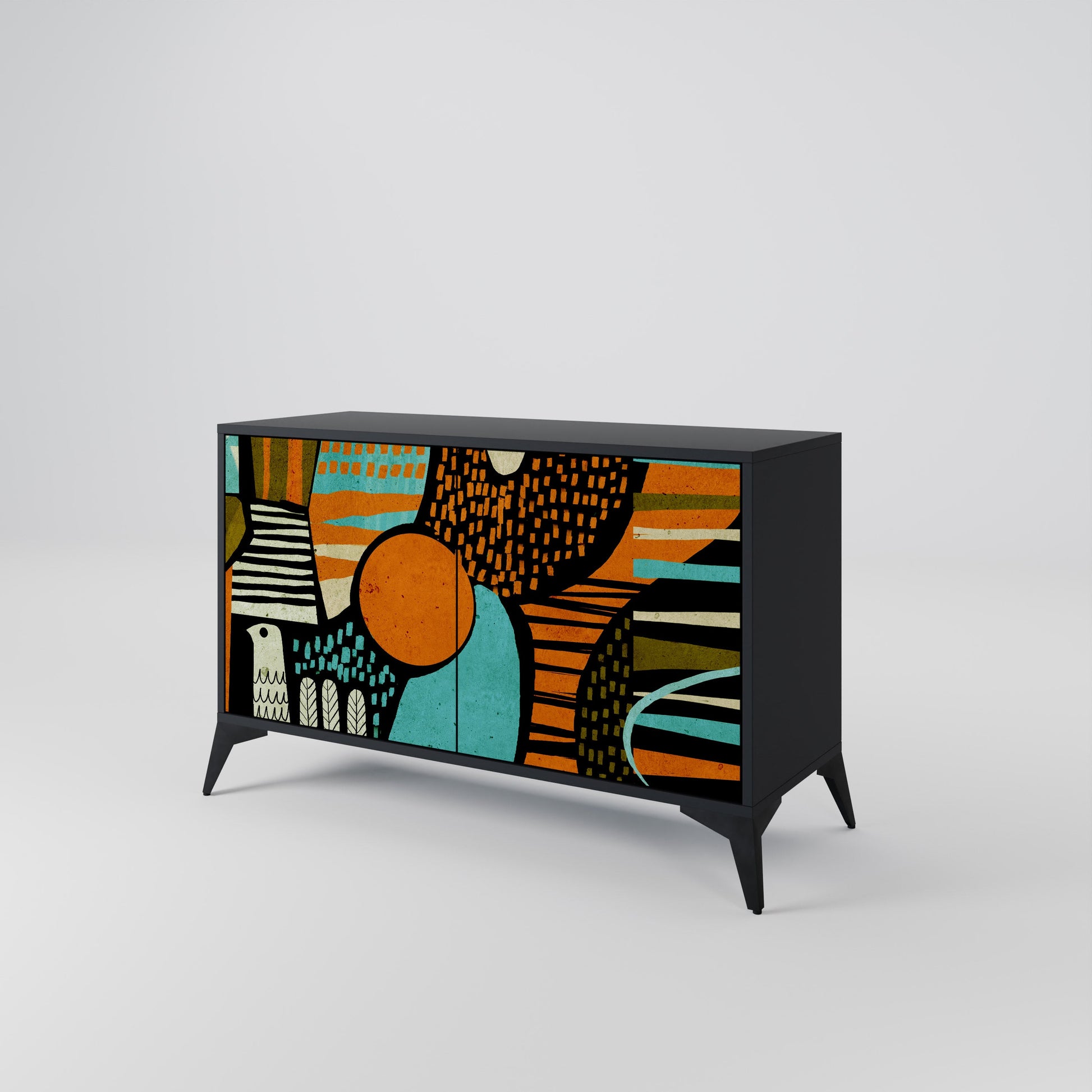 Buffet 2 portes GEODE GLIMMER finition noire