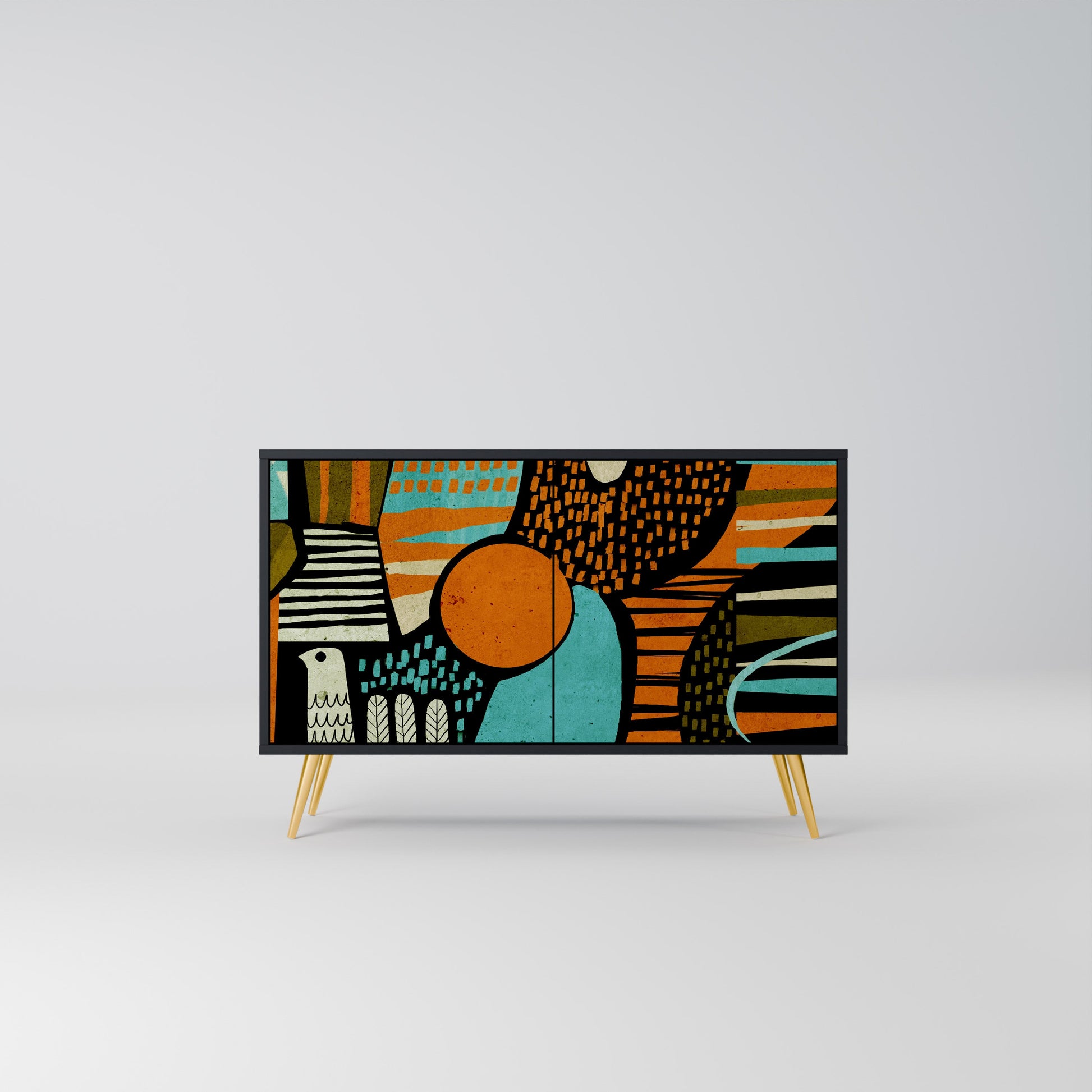 Buffet 2 portes GEODE GLIMMER finition noire